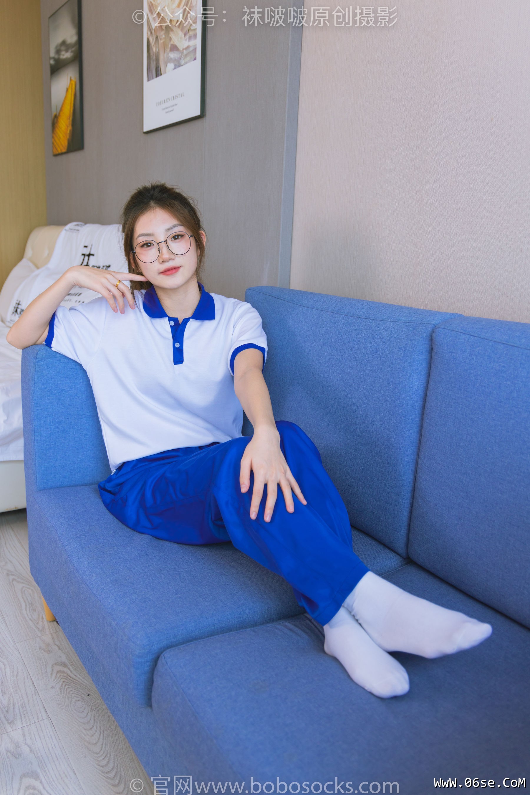 图片[95]-BoBoSocks袜啵啵 No.193 小沫-贝壳头板鞋、白棉袜、肉丝、校服裤里丝[140P]-六色网