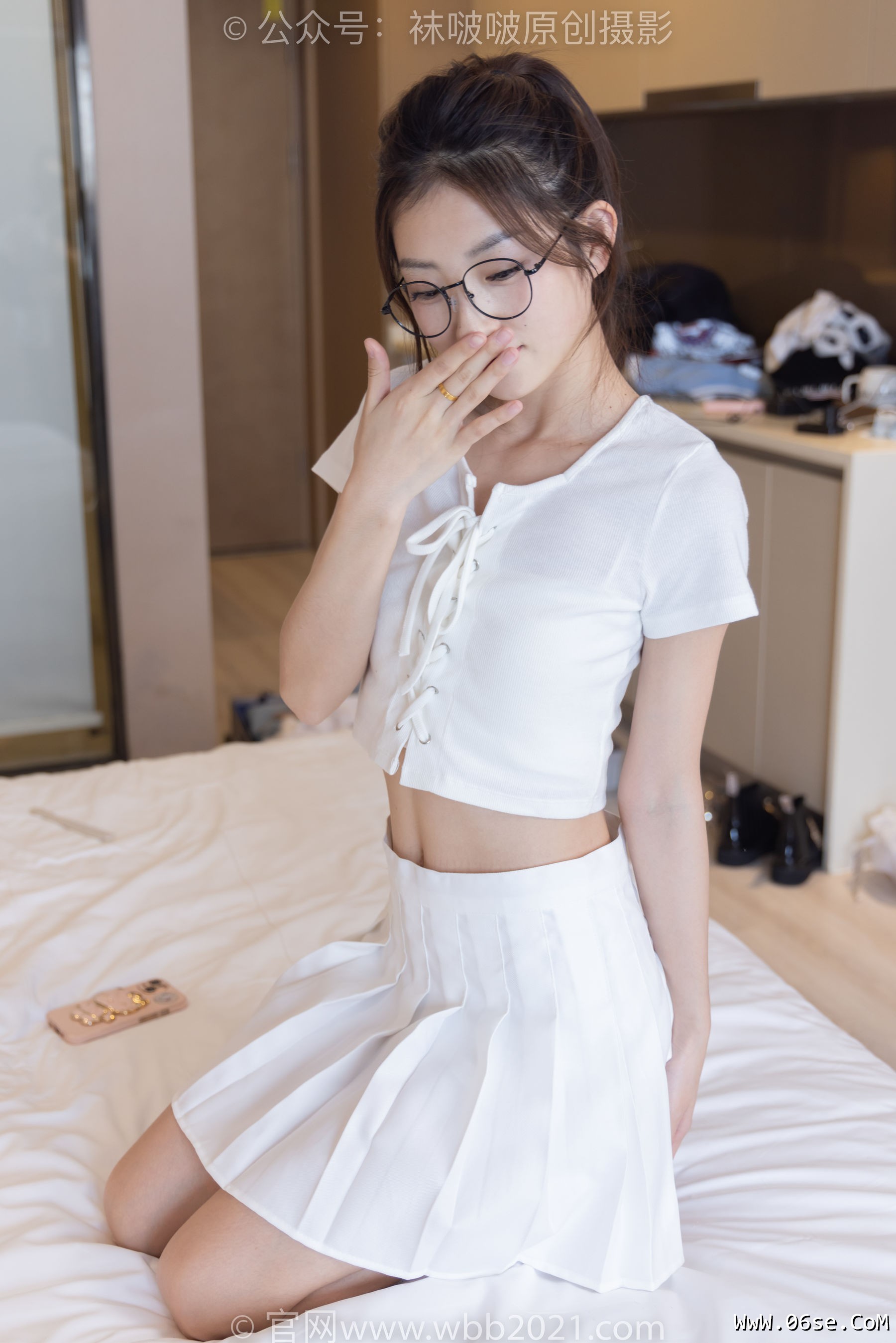 图片[25]-BoBoSocks袜啵啵 No.258 小沫 -贝壳头板鞋、白棉袜[148P]-六色网