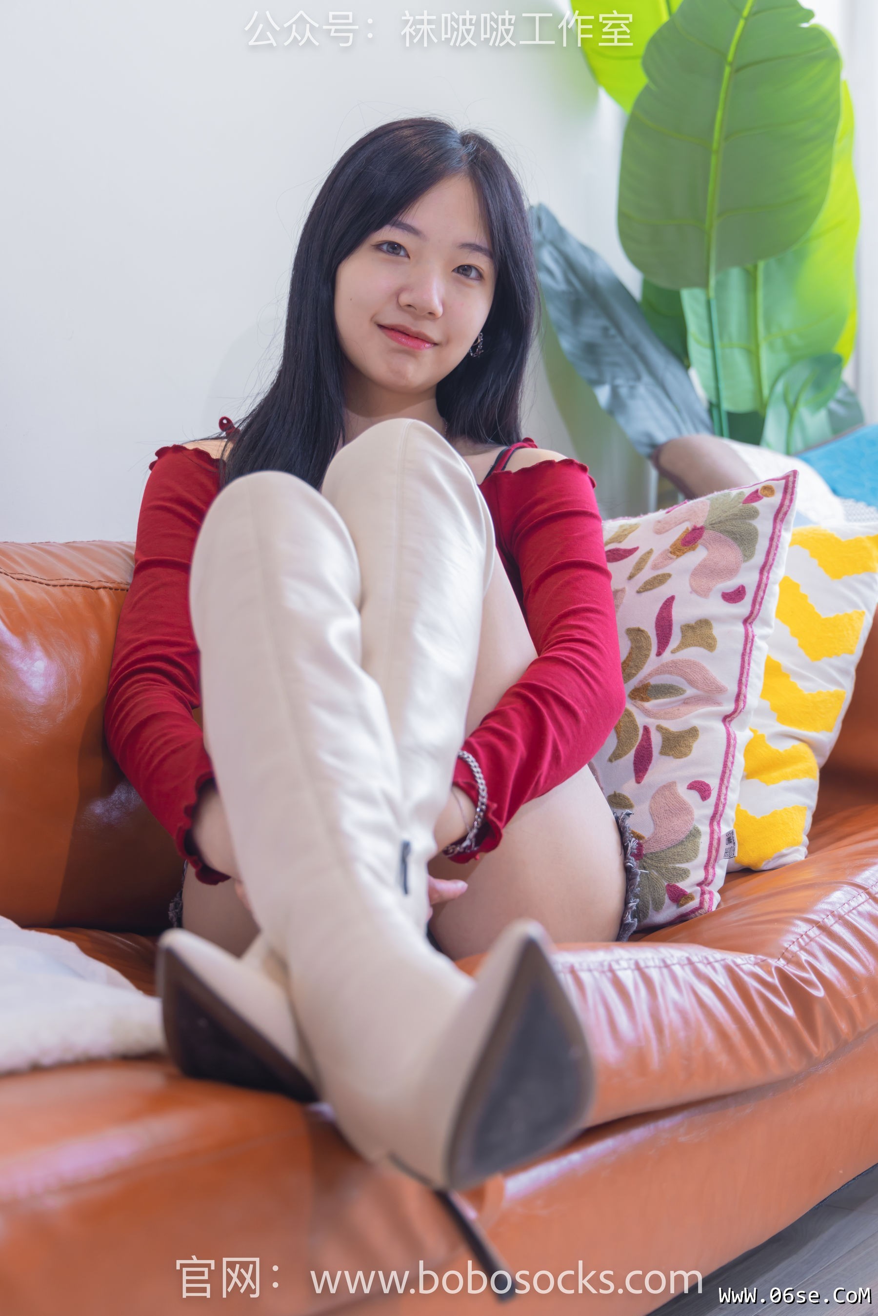 图片[126]-BoBoSocks袜啵啵 No.120 小甜豆-高跟长靴、白棉袜、裸足[170P]-六色网