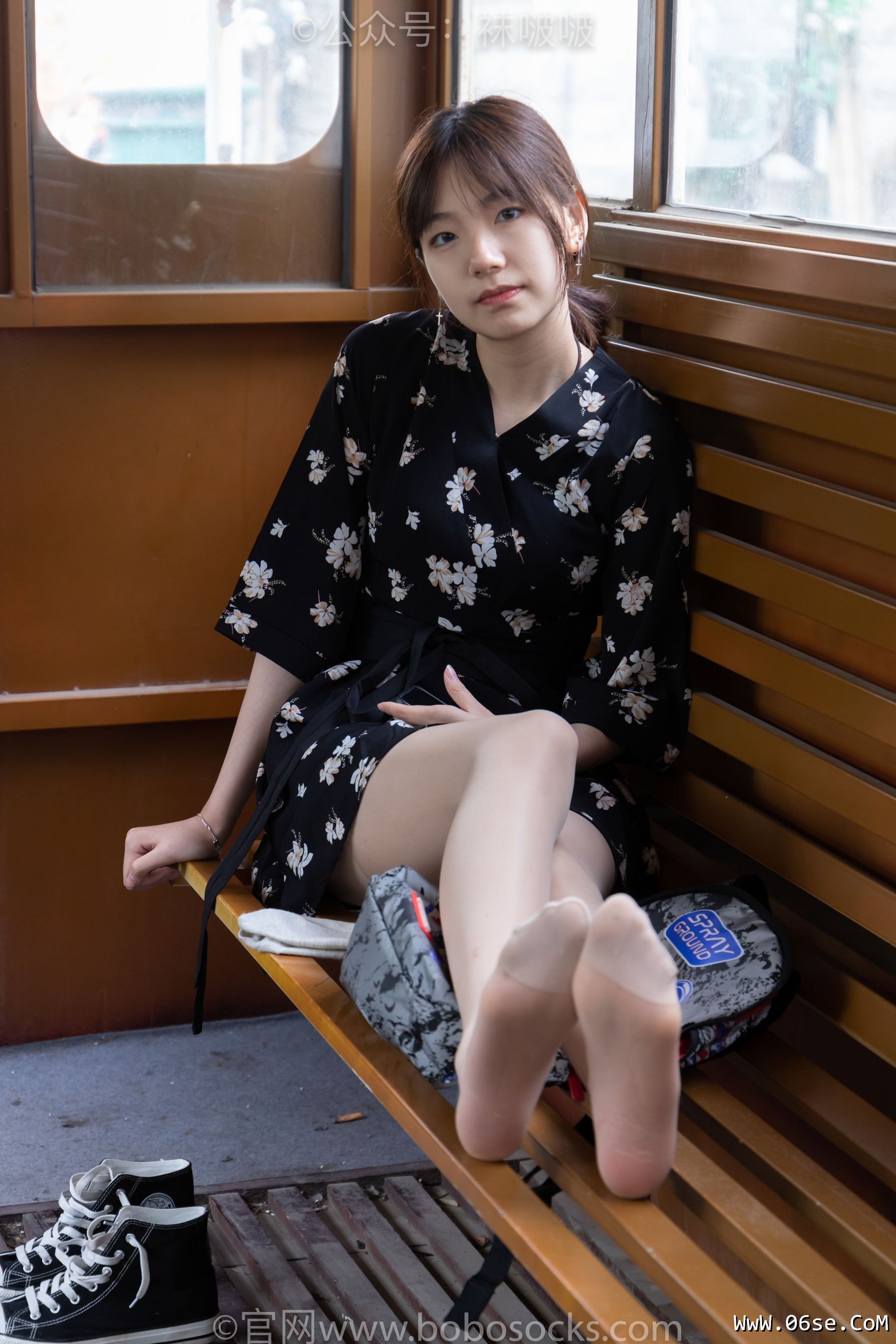 图片[111]-BoBoSocks袜啵啵 No.013 小甜豆-匡威帆布鞋、浅灰色短棉袜、肉丝[132P]-六色网