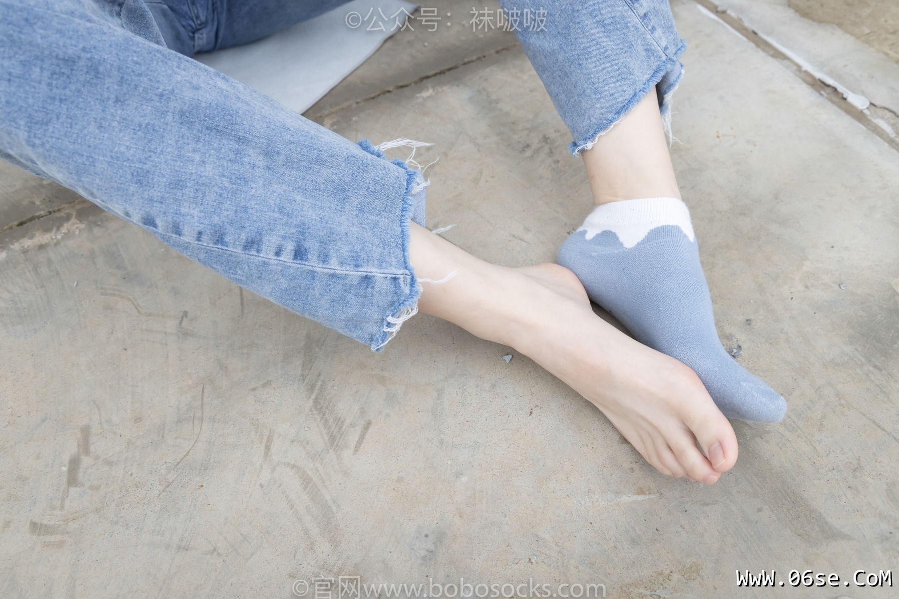 图片[96]-BoBoSocks袜啵啵 No.020 熊熊-NB运动鞋、蓝色短棉袜、裸足[150P]-六色网