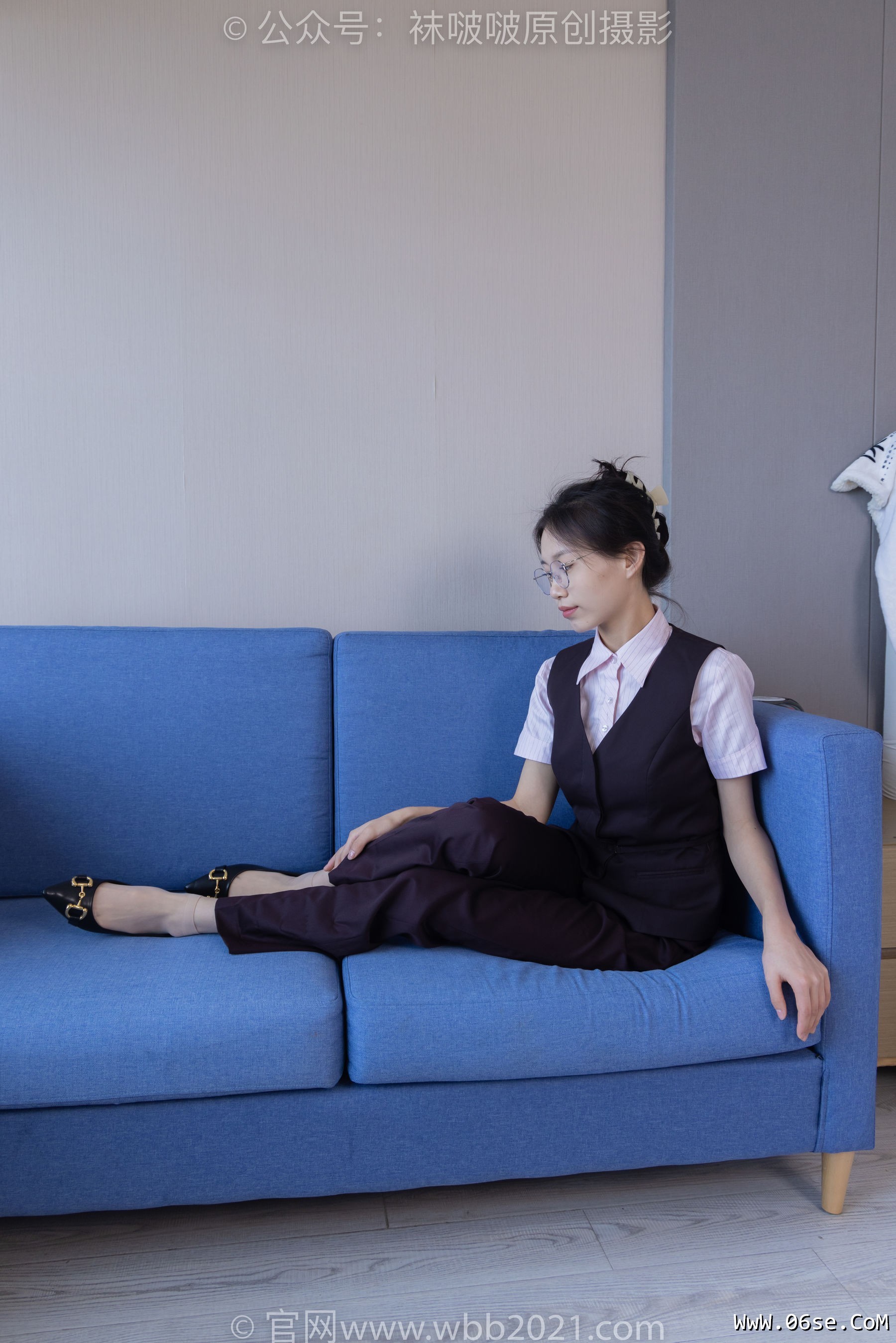 图片[75]-BoBoSocks袜啵啵 No.271 芝士 -平底鞋、短肉丝、银行制服[146P]-六色网