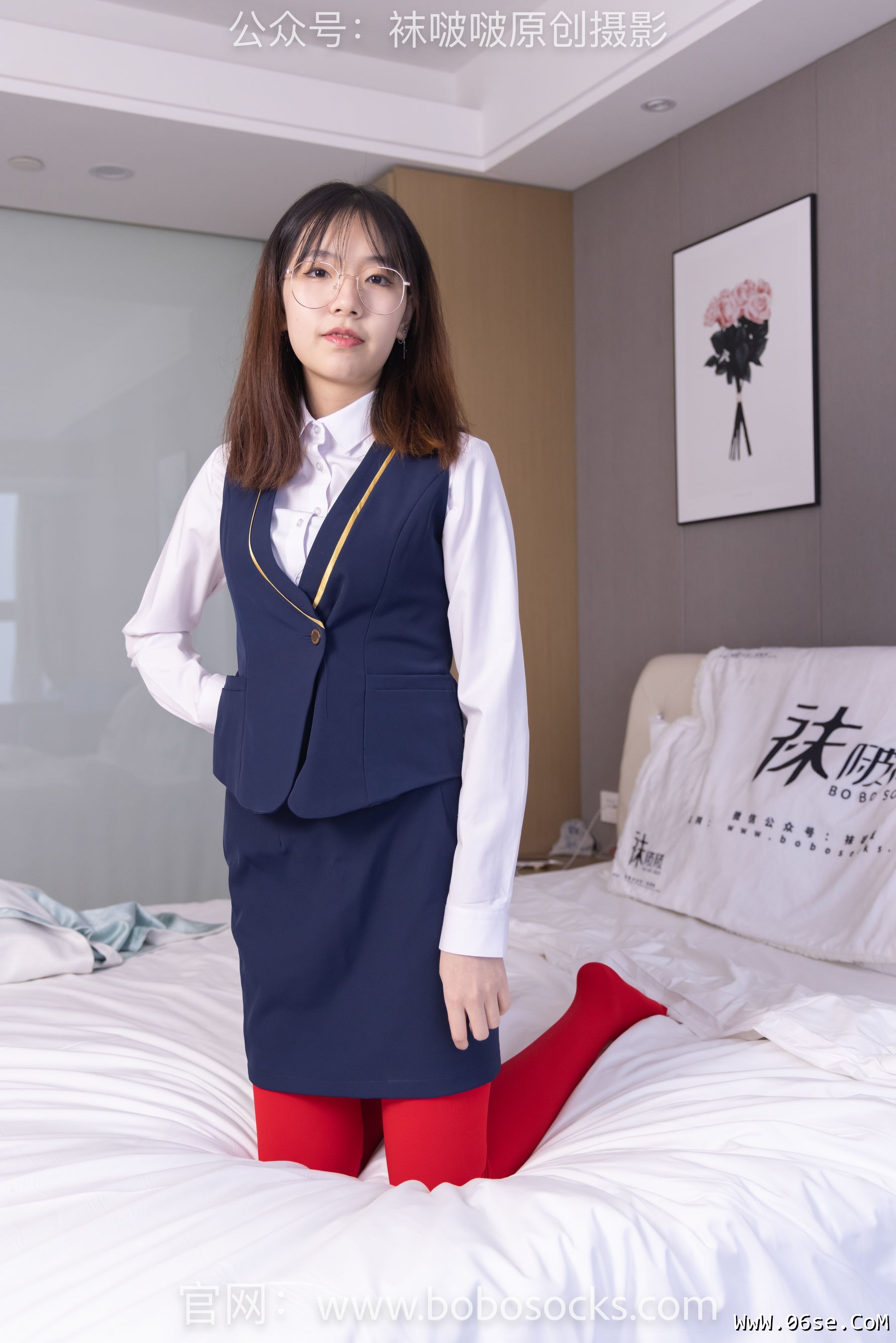 图片[22]-BoBoSocks袜啵啵 No.132 小甜豆-aj1板鞋、蓝色短靴、厚黑丝、厚红丝[145P]-六色网