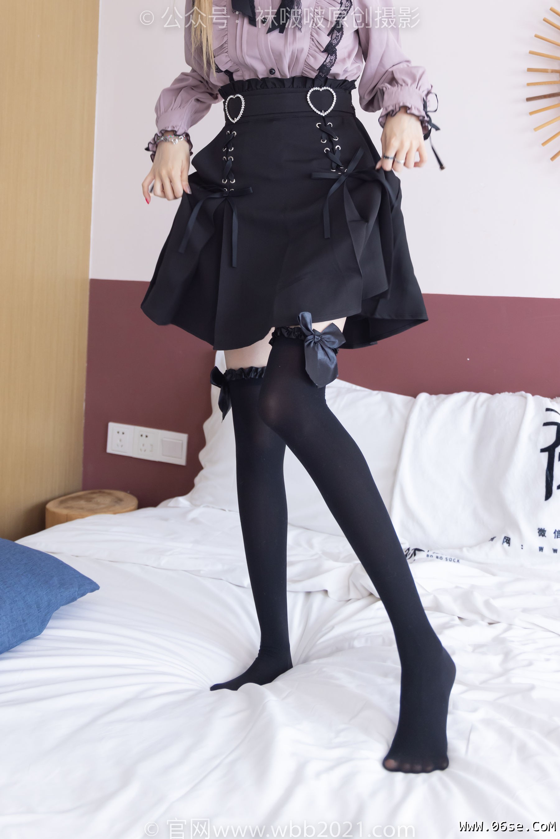 图片[5]-BoBoSocks袜啵啵 No.247 稚予 -皮鞋、黑丝大腿袜、地雷系女友[159P]-六色网