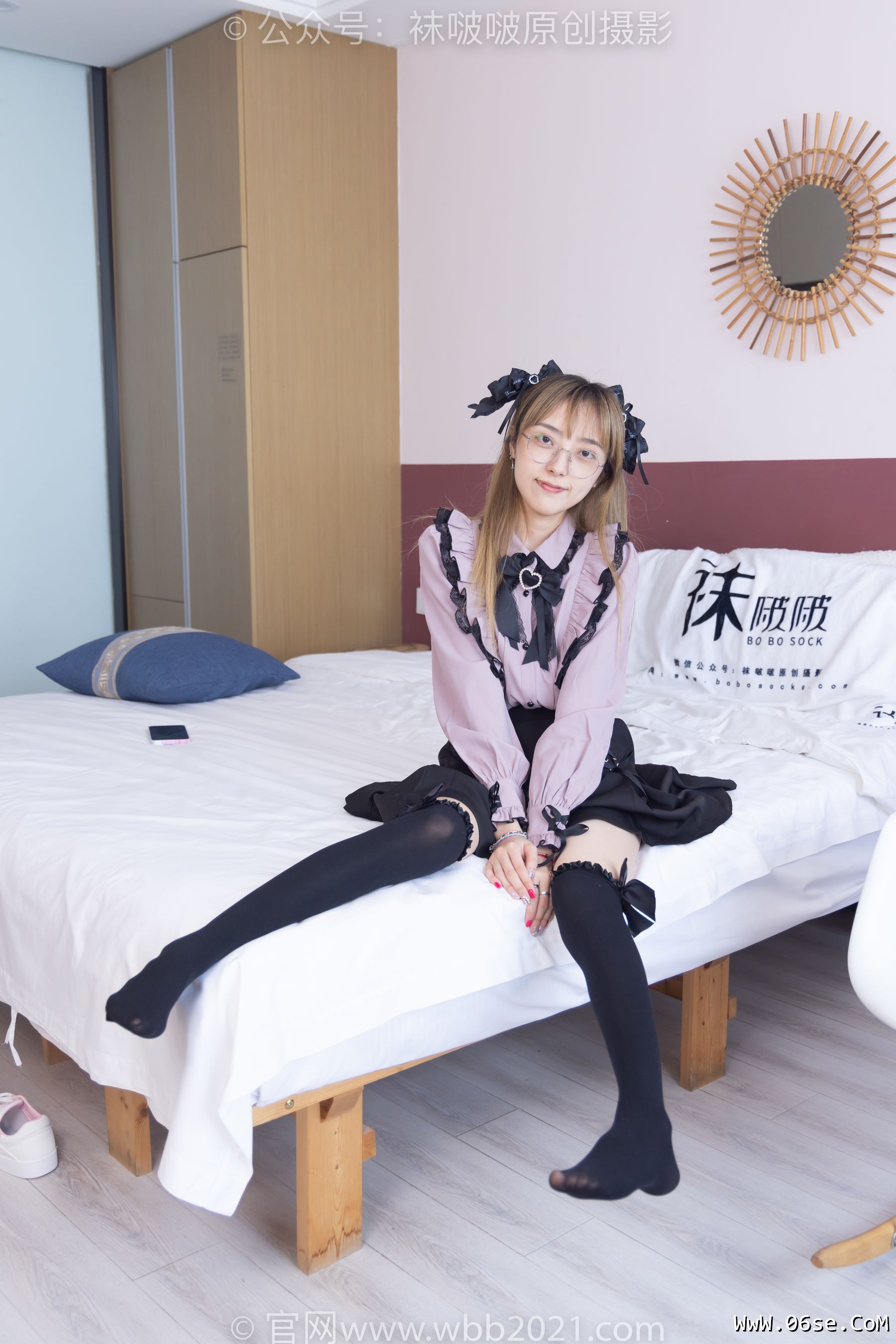 图片[62]-BoBoSocks袜啵啵 No.247 稚予 -皮鞋、黑丝大腿袜、地雷系女友[159P]-六色网