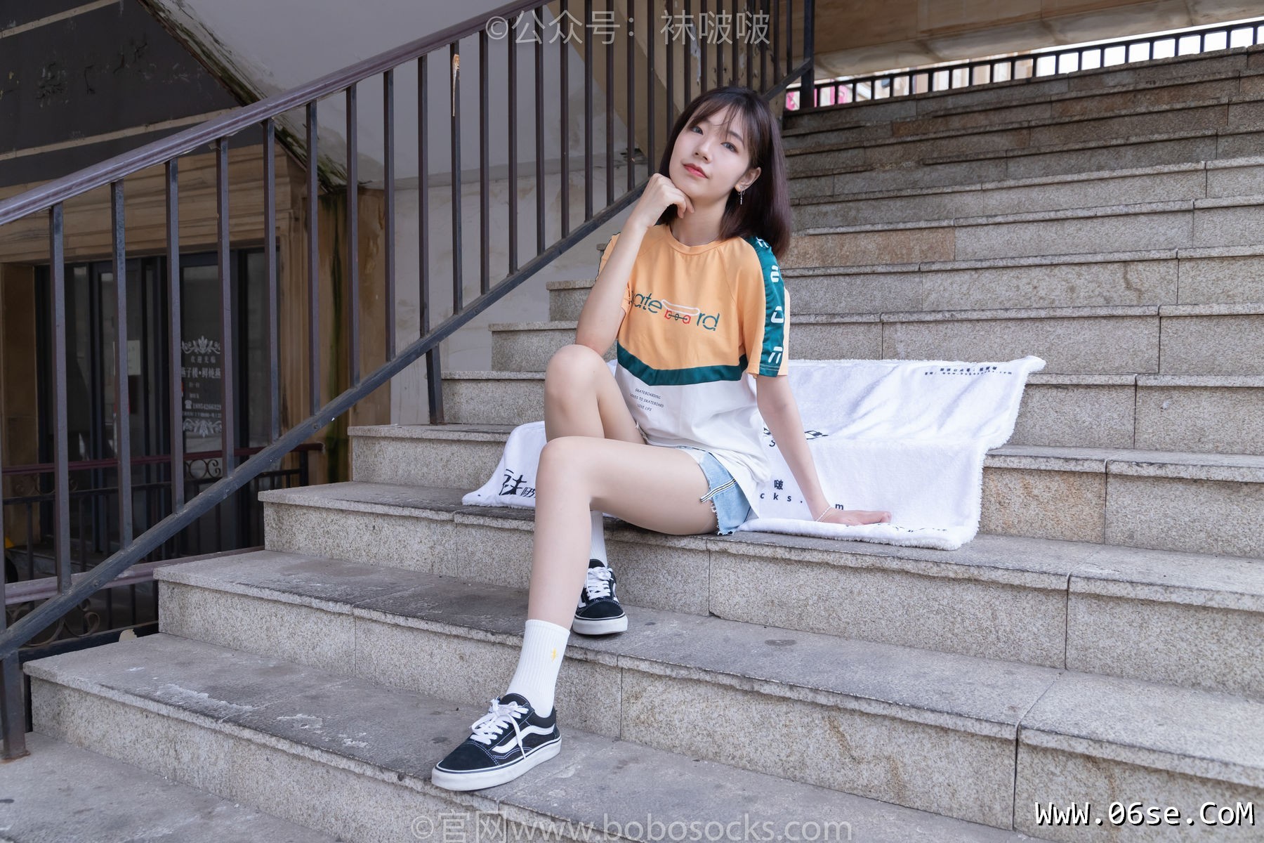 图片[17]-BoBoSocks袜啵啵 No.069 小甜豆-vans板鞋、白棉袜、肉丝[135P]-六色网