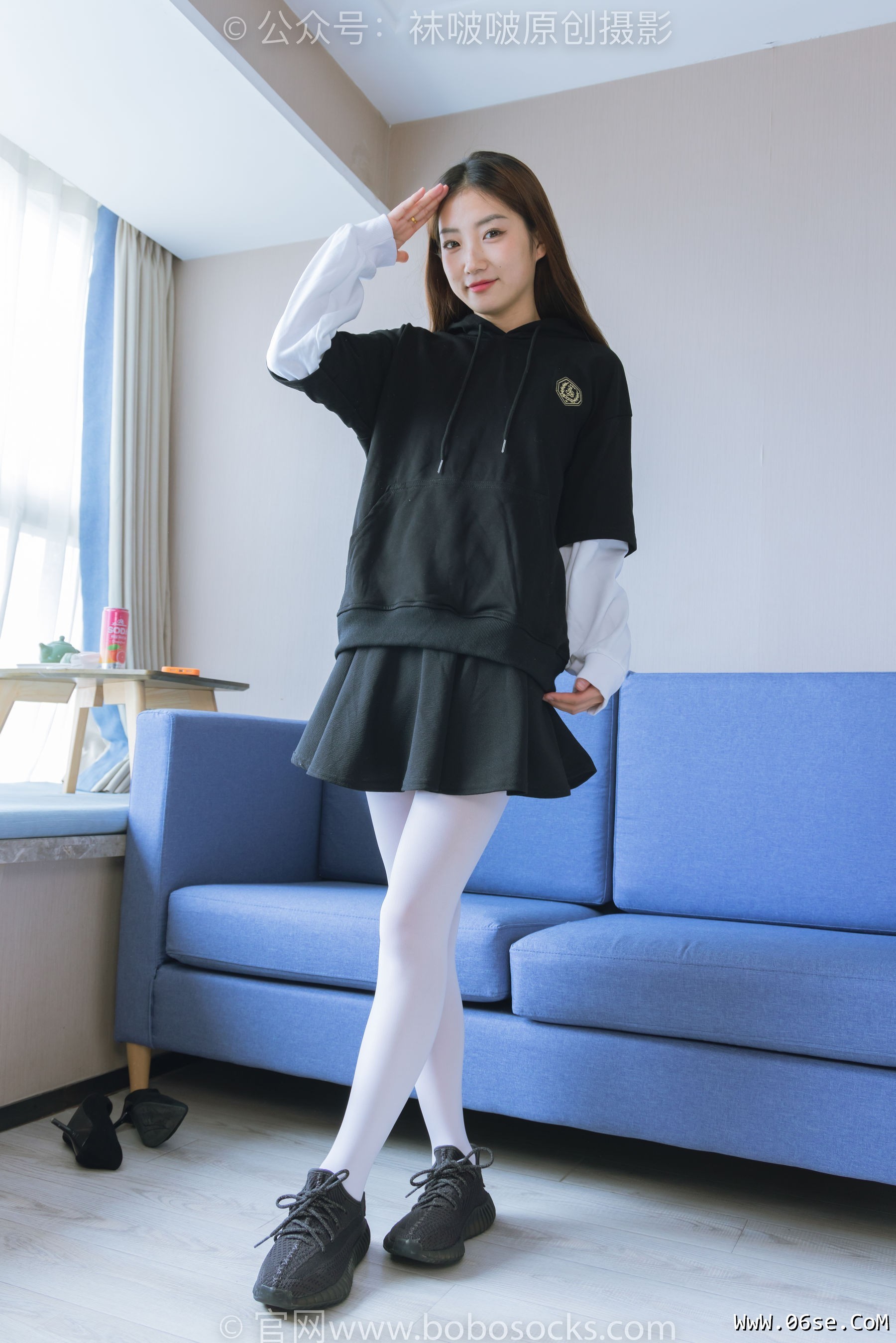 图片[121]-BoBoSocks袜啵啵 No.214 小沫 -黑色运动鞋、厚白丝[142P]-六色网