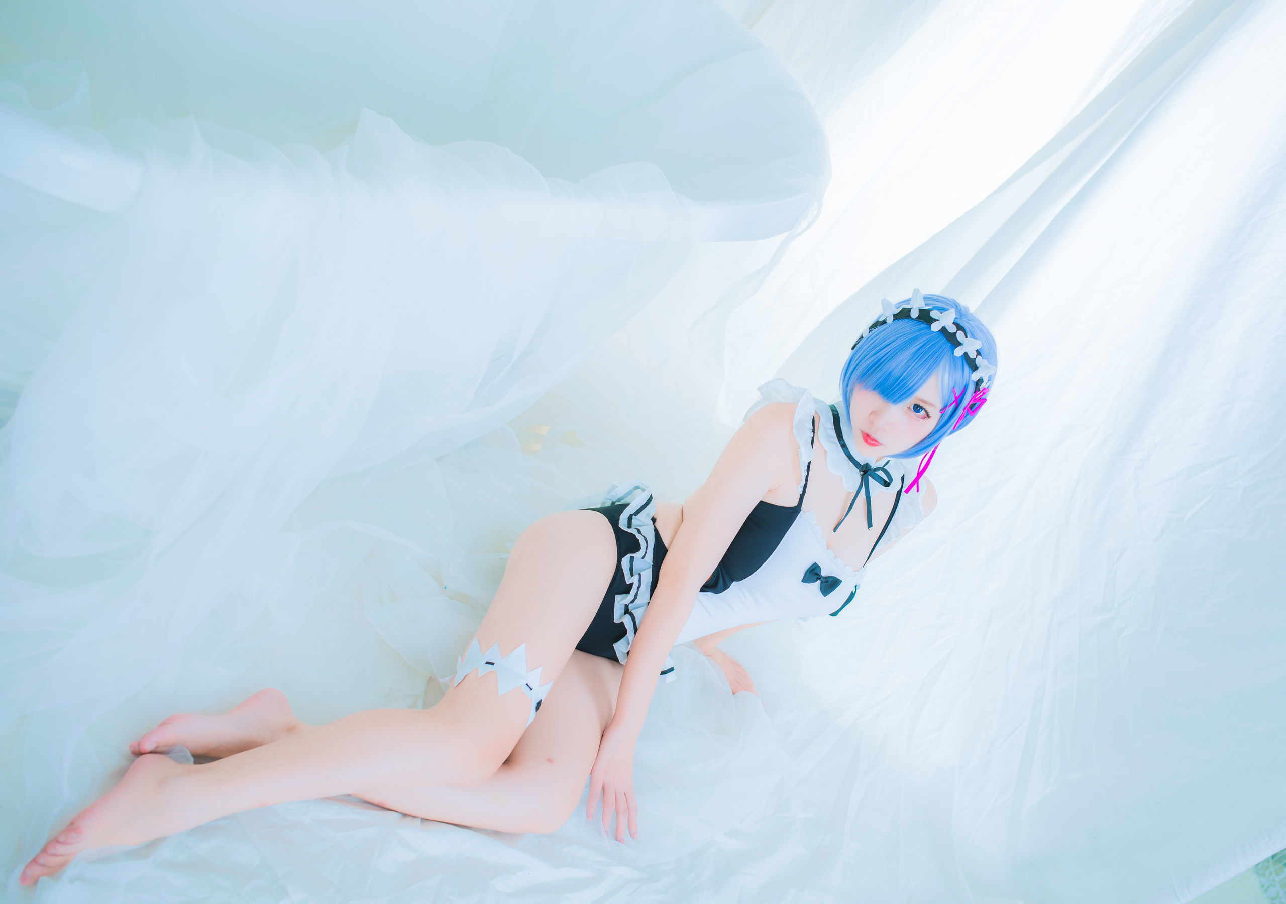 图片[22]-人气Coser二佐Nisa 蕾姆泳装[32P]-六色网