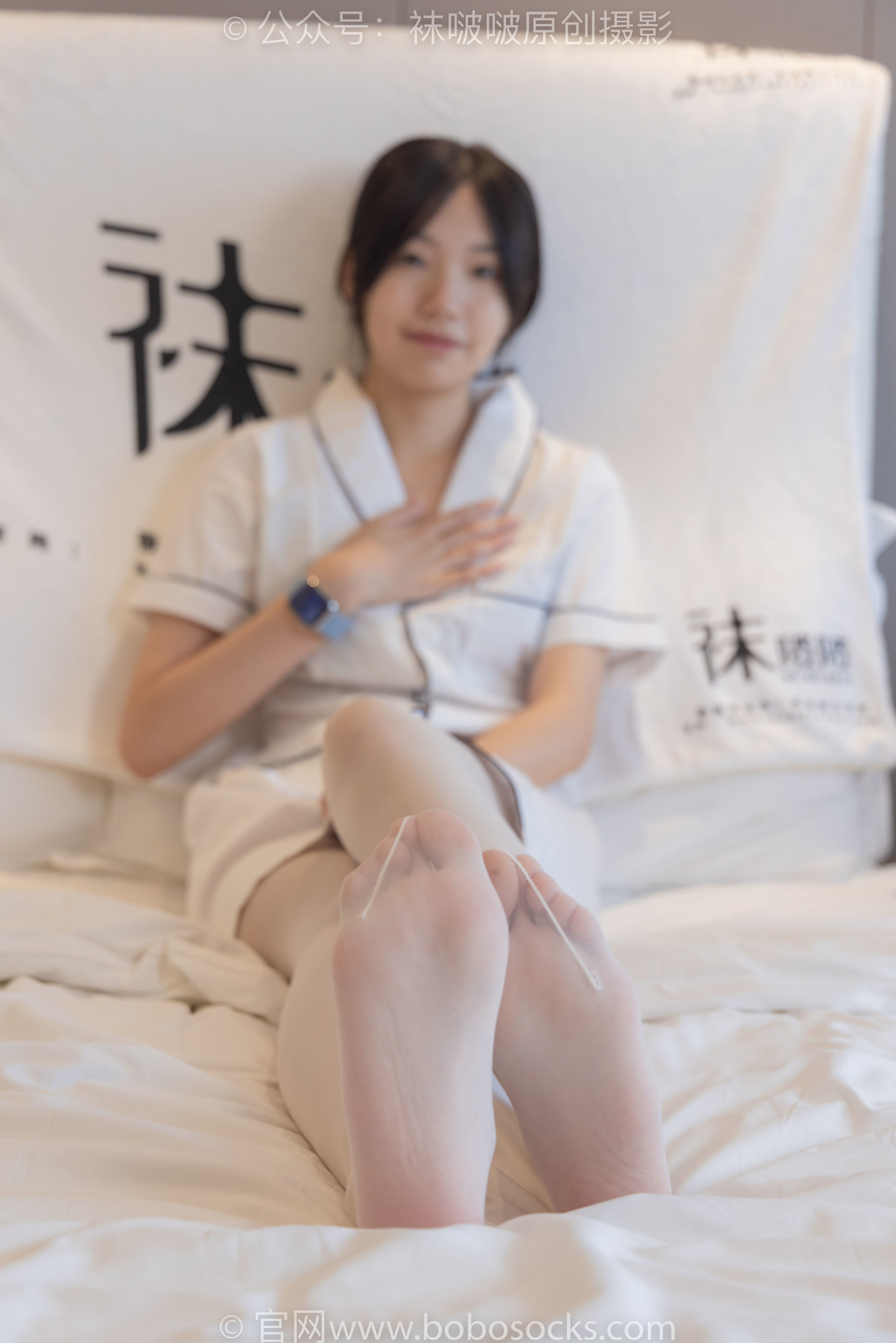 图片[124]-BoBoSocks袜啵啵 No.206 小甜豆 -绑带凉鞋、白丝大腿袜、小护士服[142P]-六色网