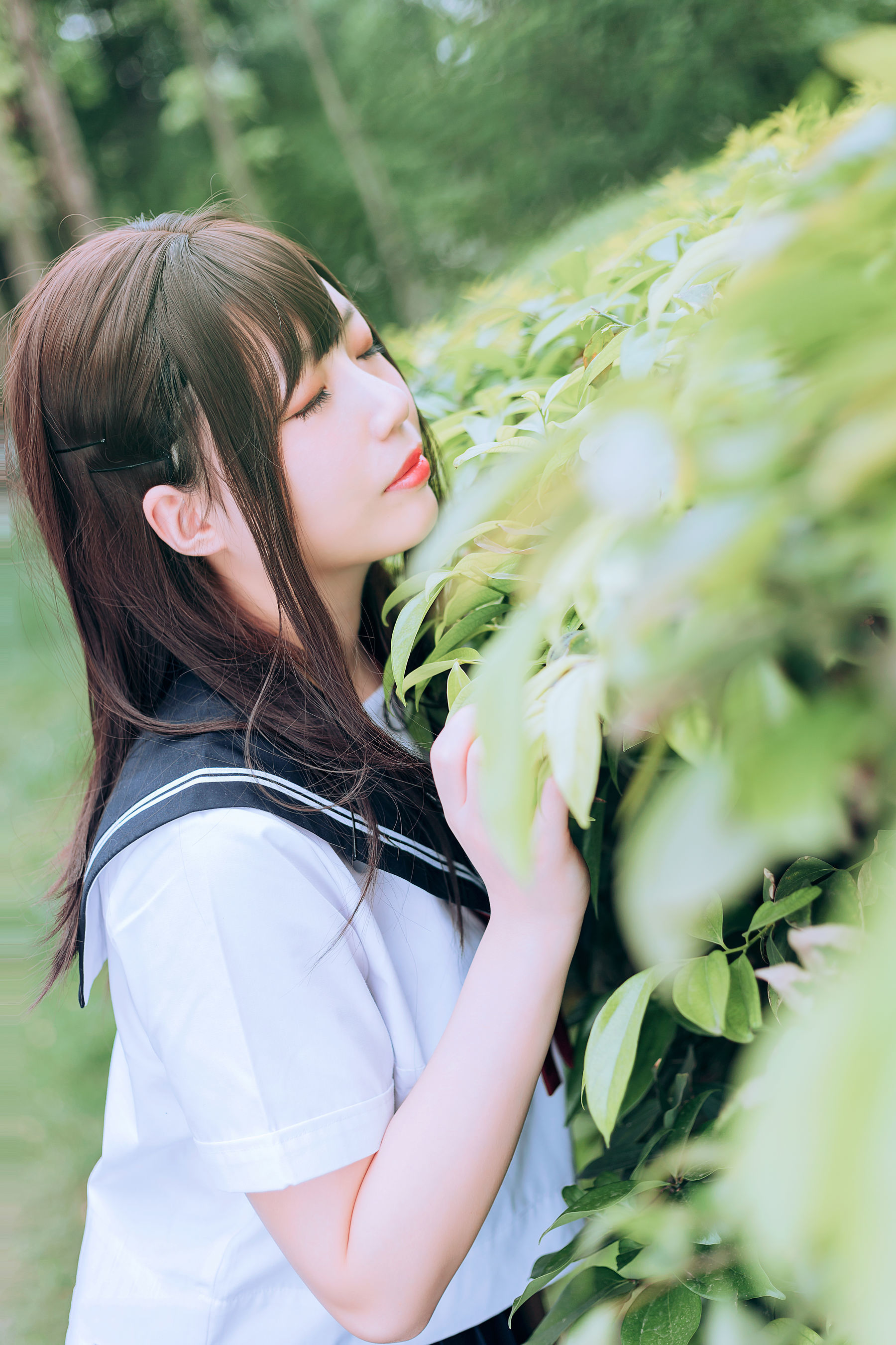 图片[14]-喵糖映画 VOL.446 绿意JK 写真套图 [36P]-六色网