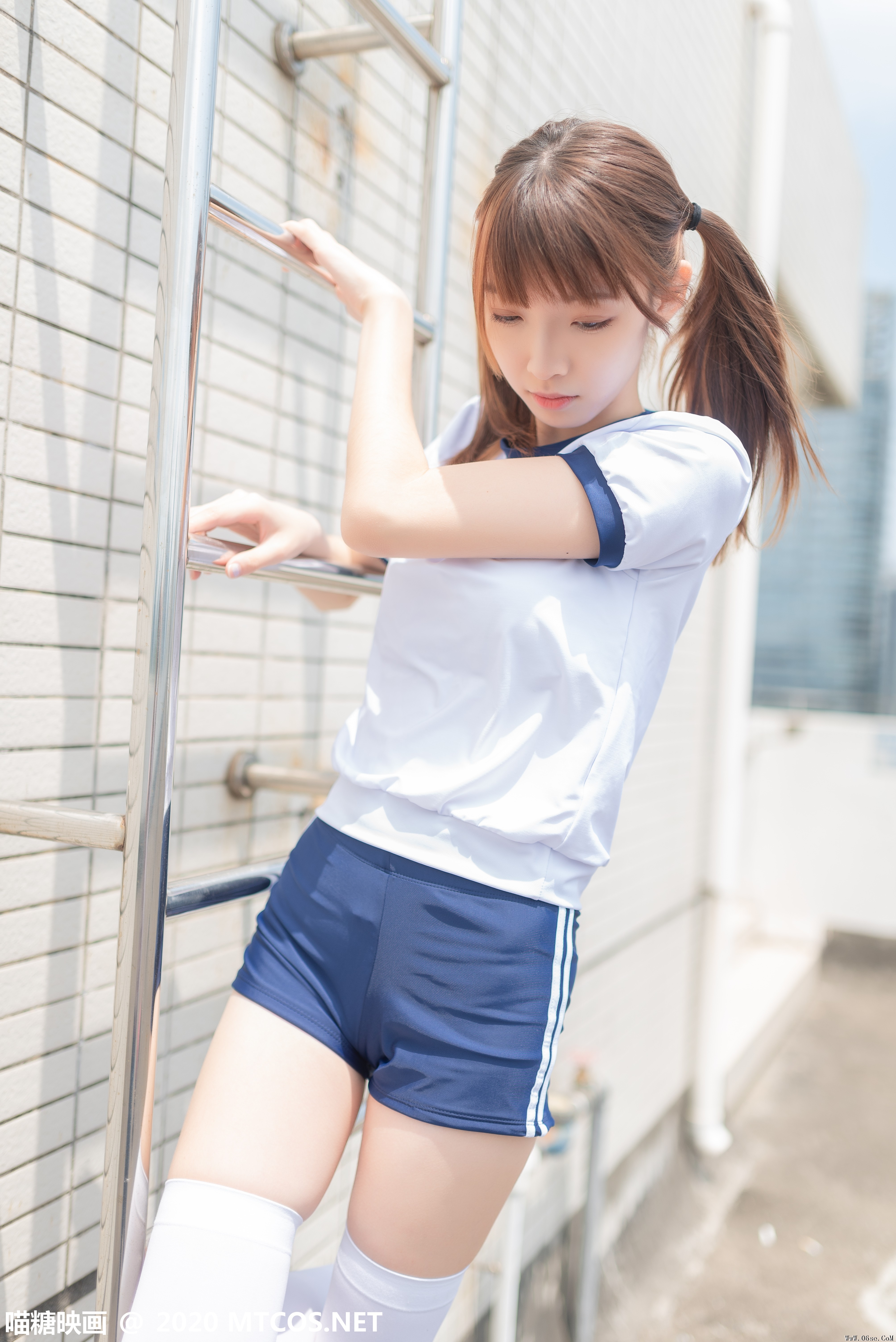 图片[30]-喵糖映画 VOL.182 白袜体操服[50P／325M]-六色网