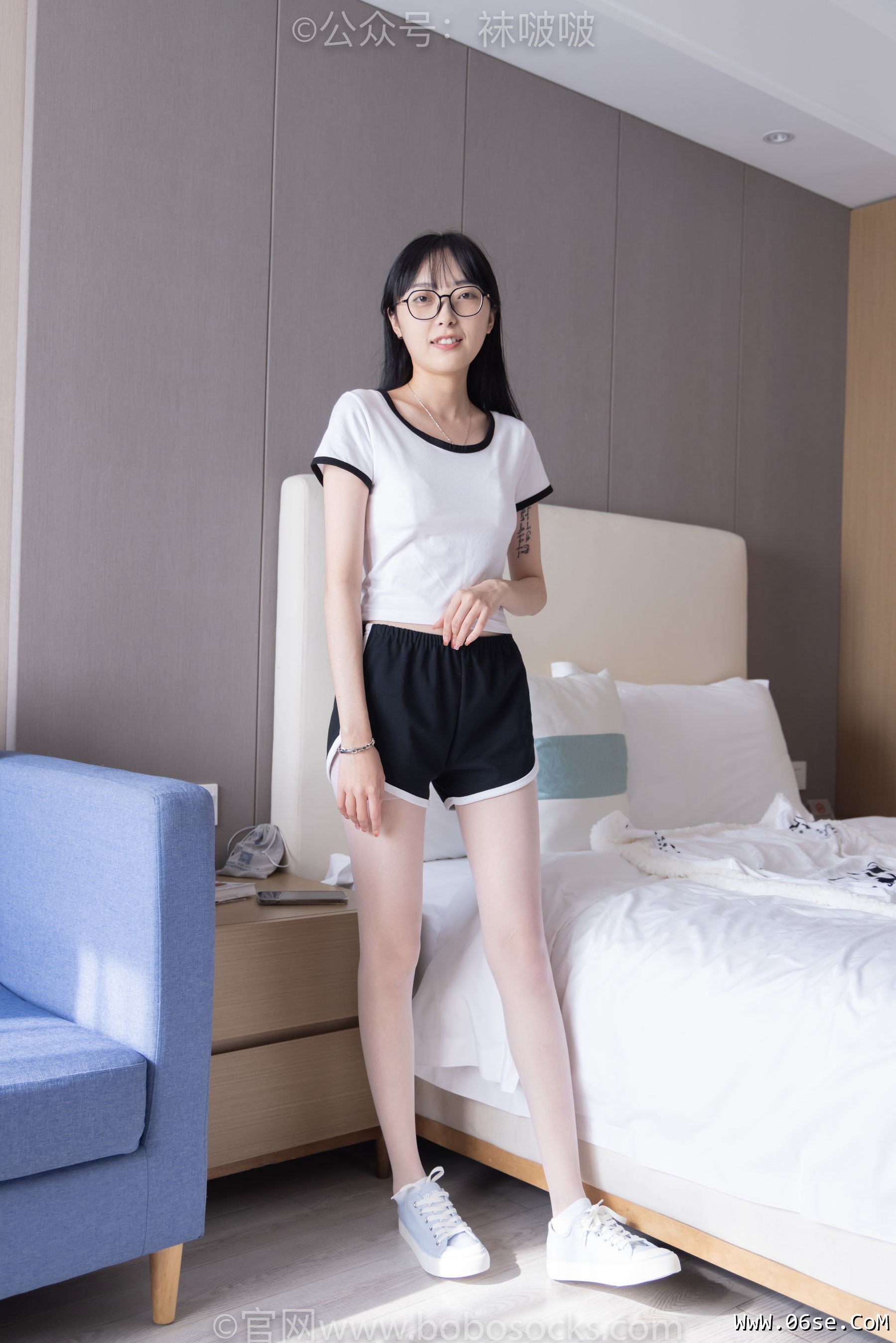 图片[2]-BoBoSocks袜啵啵 No.037 稚予-帆布鞋、短白棉袜、白丝[136P]-六色网