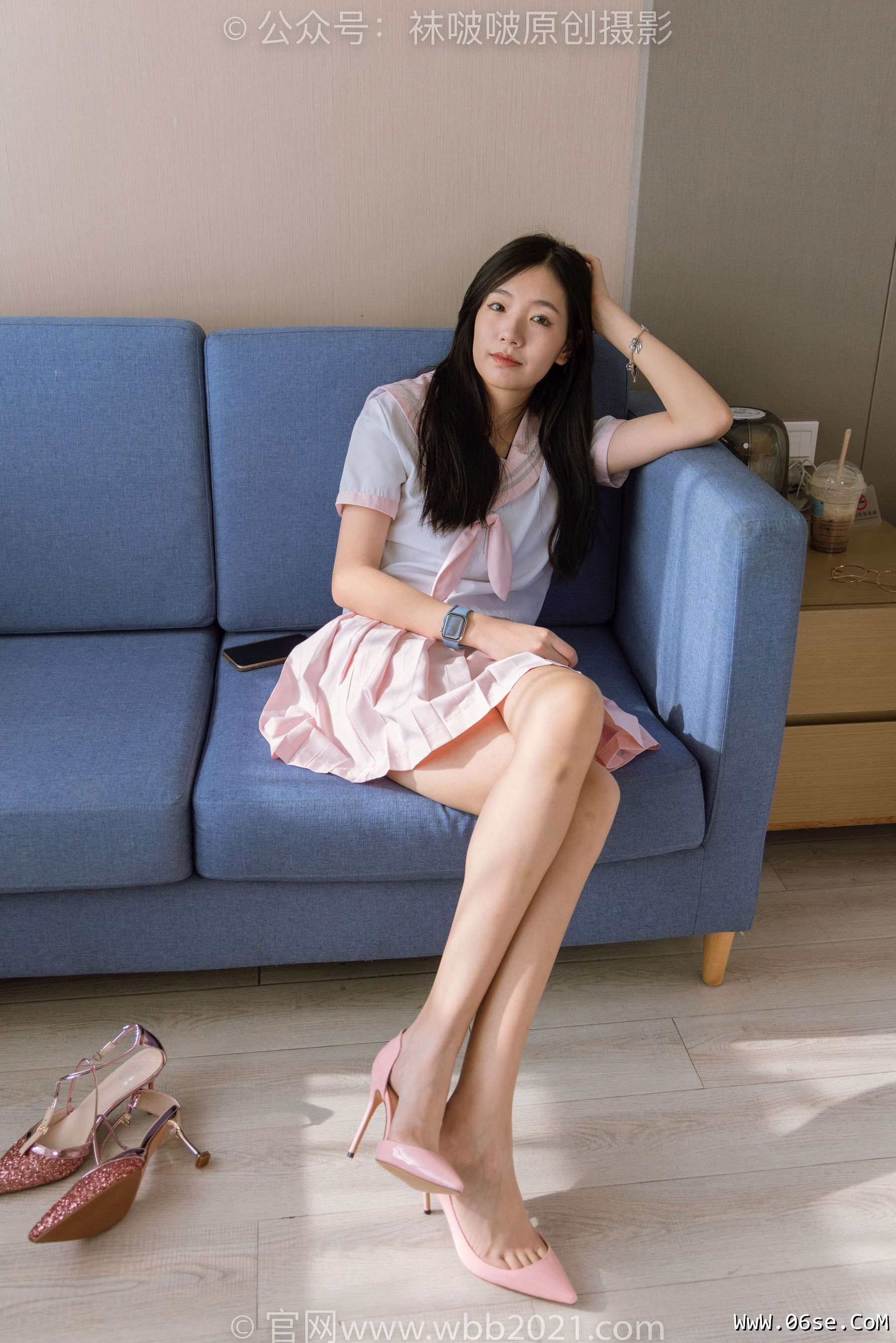 图片[107]-BoBoSocks袜啵啵 No.348 小甜豆 -两双高跟鞋、厚白丝大腿袜、裸足[170P]-六色网