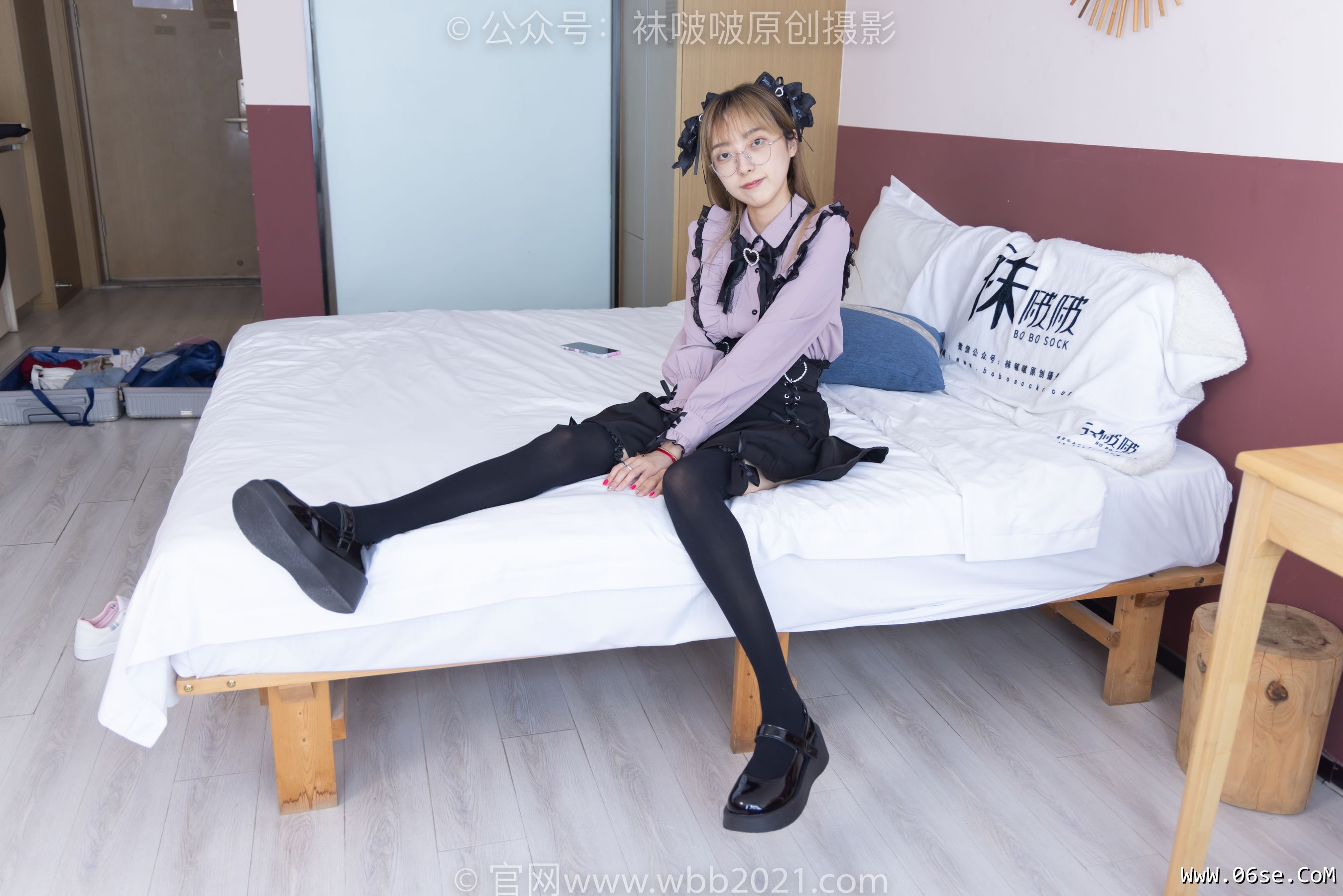 图片[87]-BoBoSocks袜啵啵 No.247 稚予 -皮鞋、黑丝大腿袜、地雷系女友[159P]-六色网
