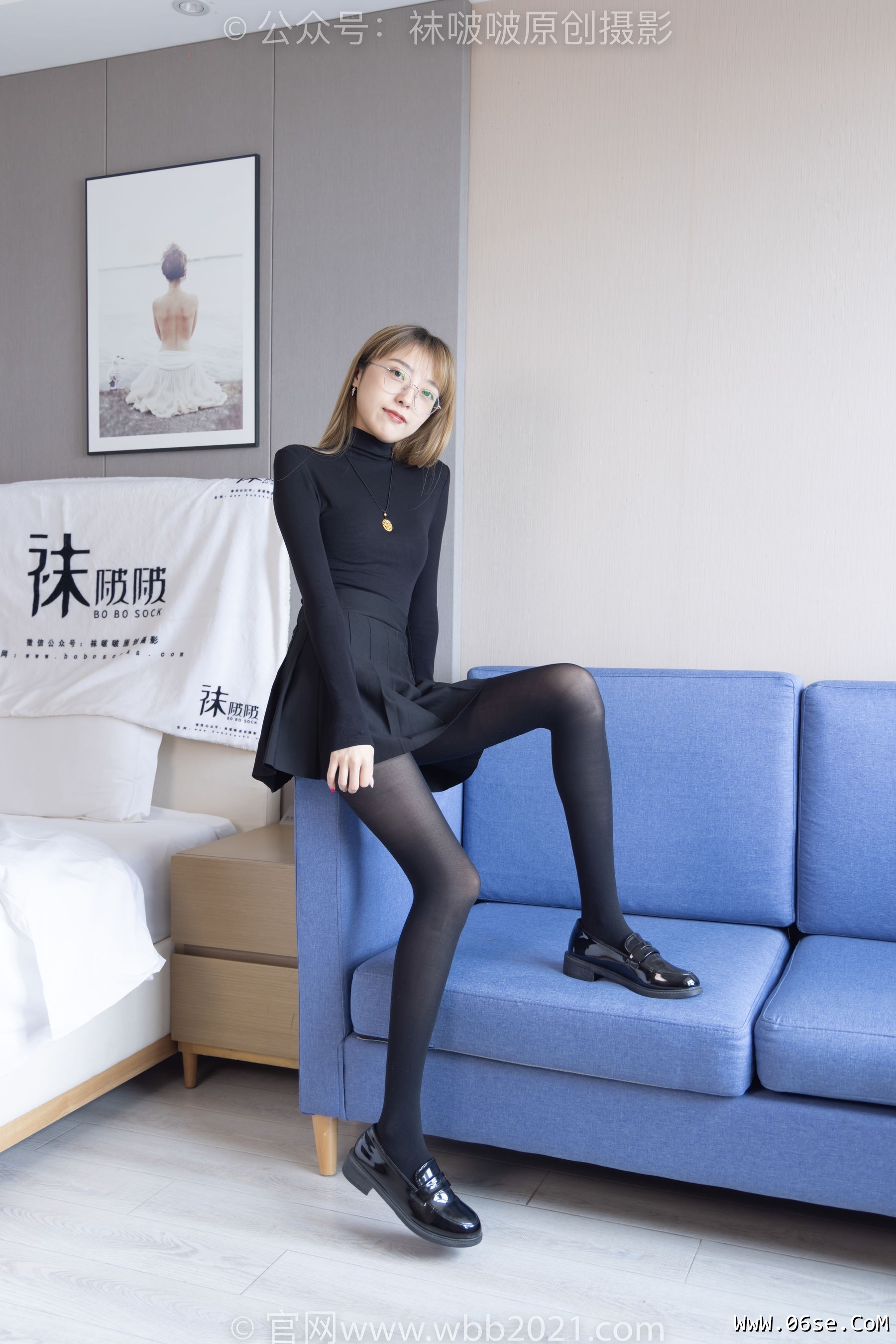 图片[68]-BoBoSocks袜啵啵 No.255 稚予 -皮鞋、厚黑丝[144P]-六色网