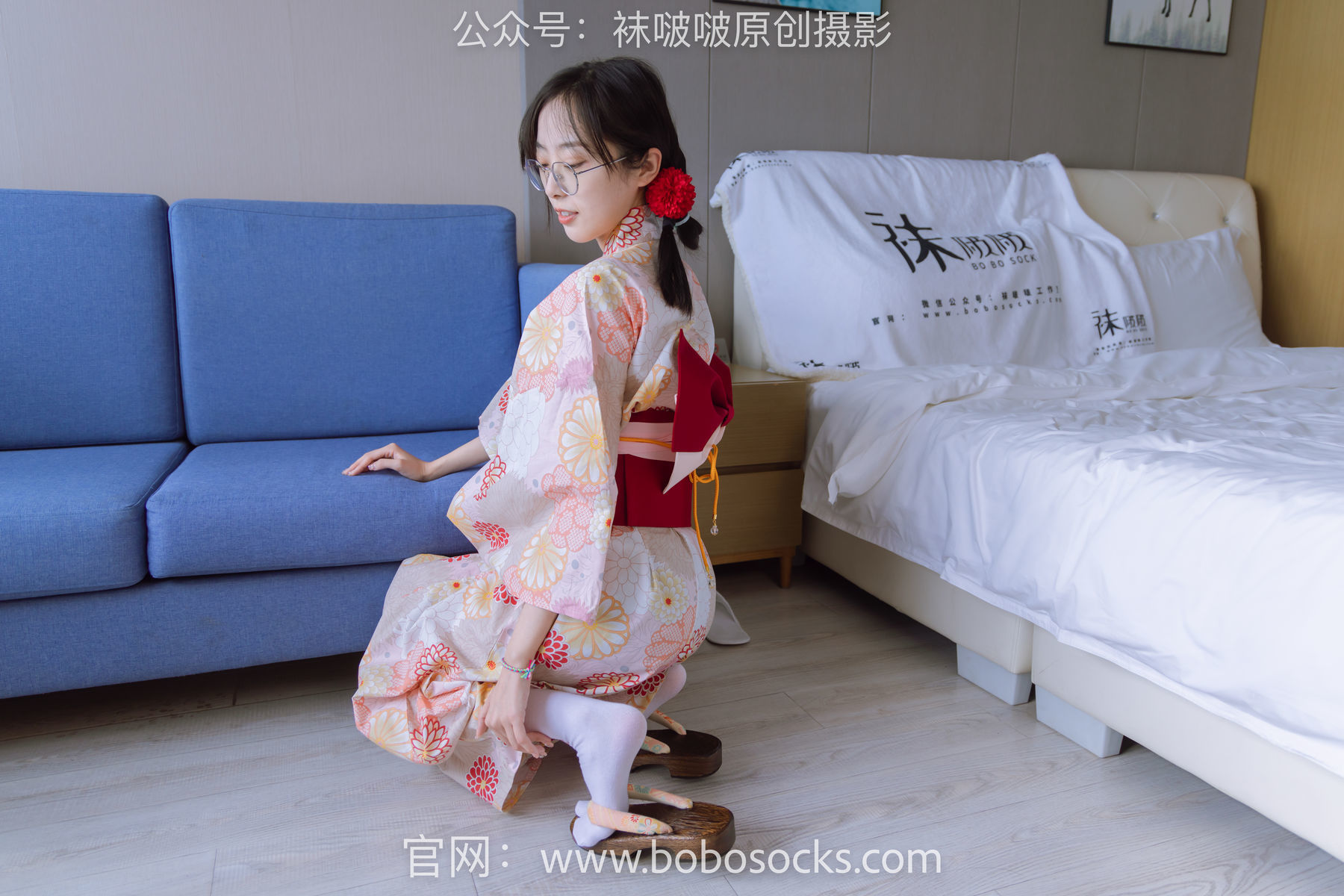 图片[118]-BoBoSocks袜啵啵 No.137 稚予-木屐、分指白棉袜、裸足、和风浴衣[170P]-六色网