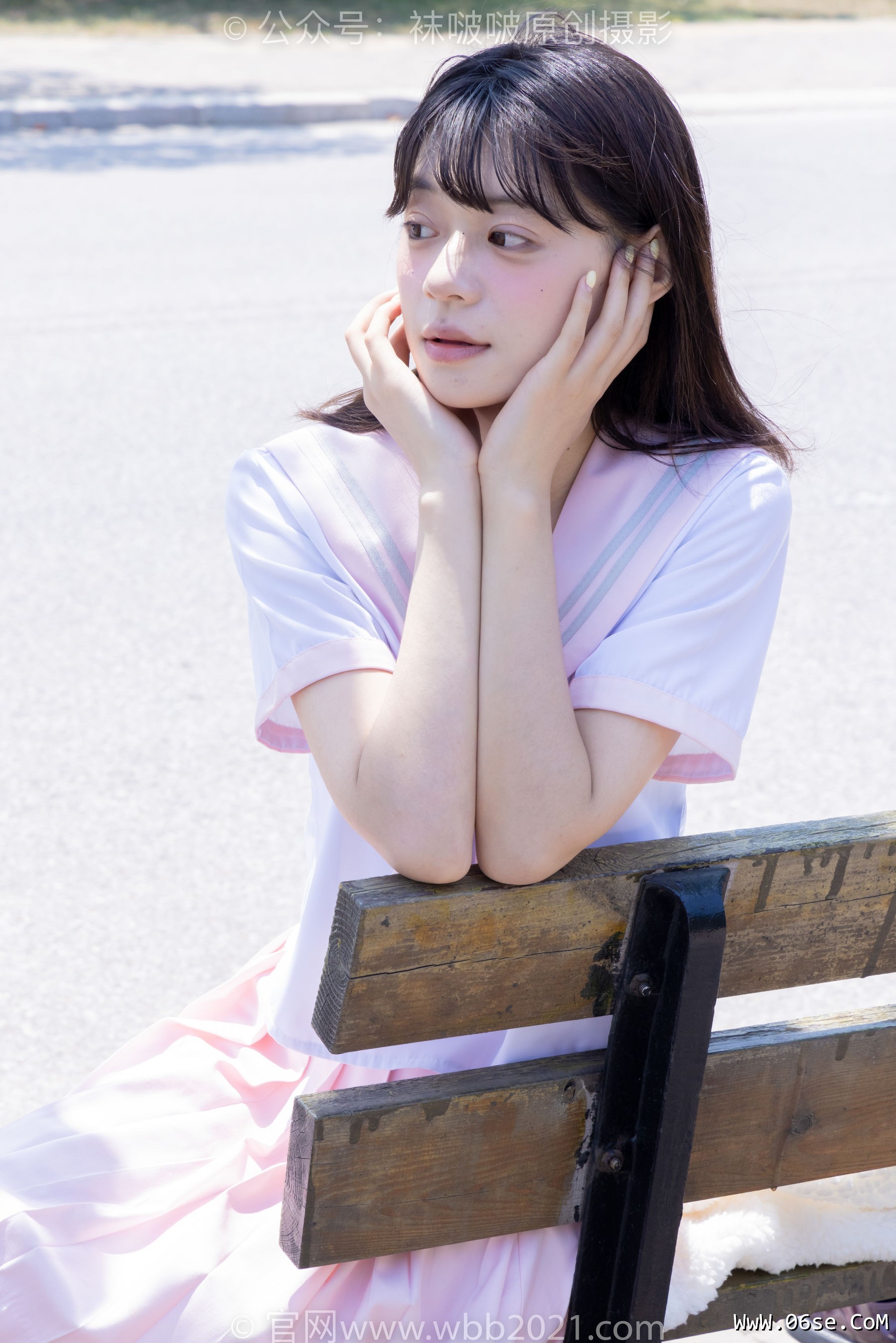 图片[10]-BoBoSocks袜啵啵 No.399 糯米 -皮鞋、白棉袜、jk制服[145P]-六色网