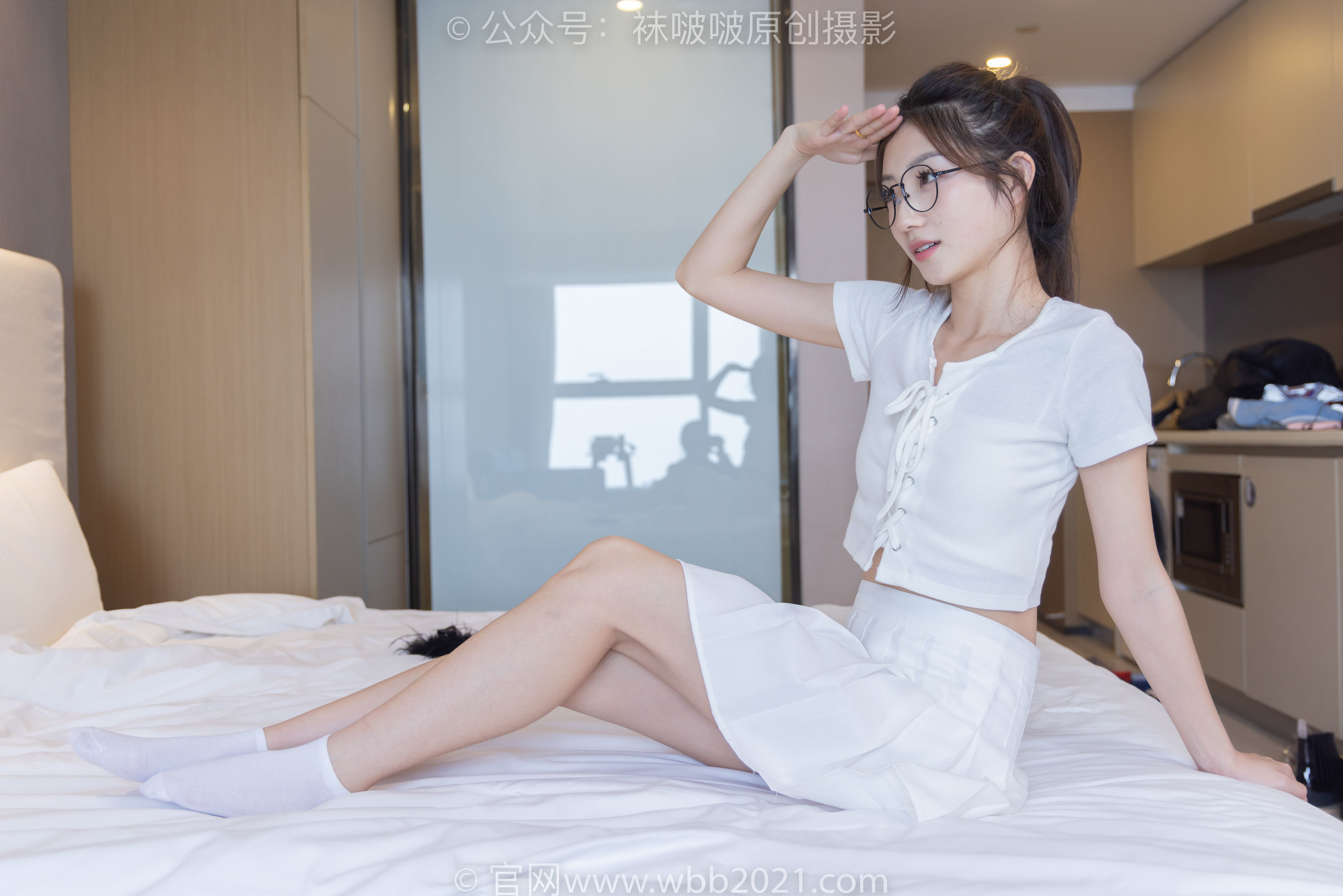 图片[119]-BoBoSocks袜啵啵 No.258 小沫 -贝壳头板鞋、白棉袜[148P]-六色网