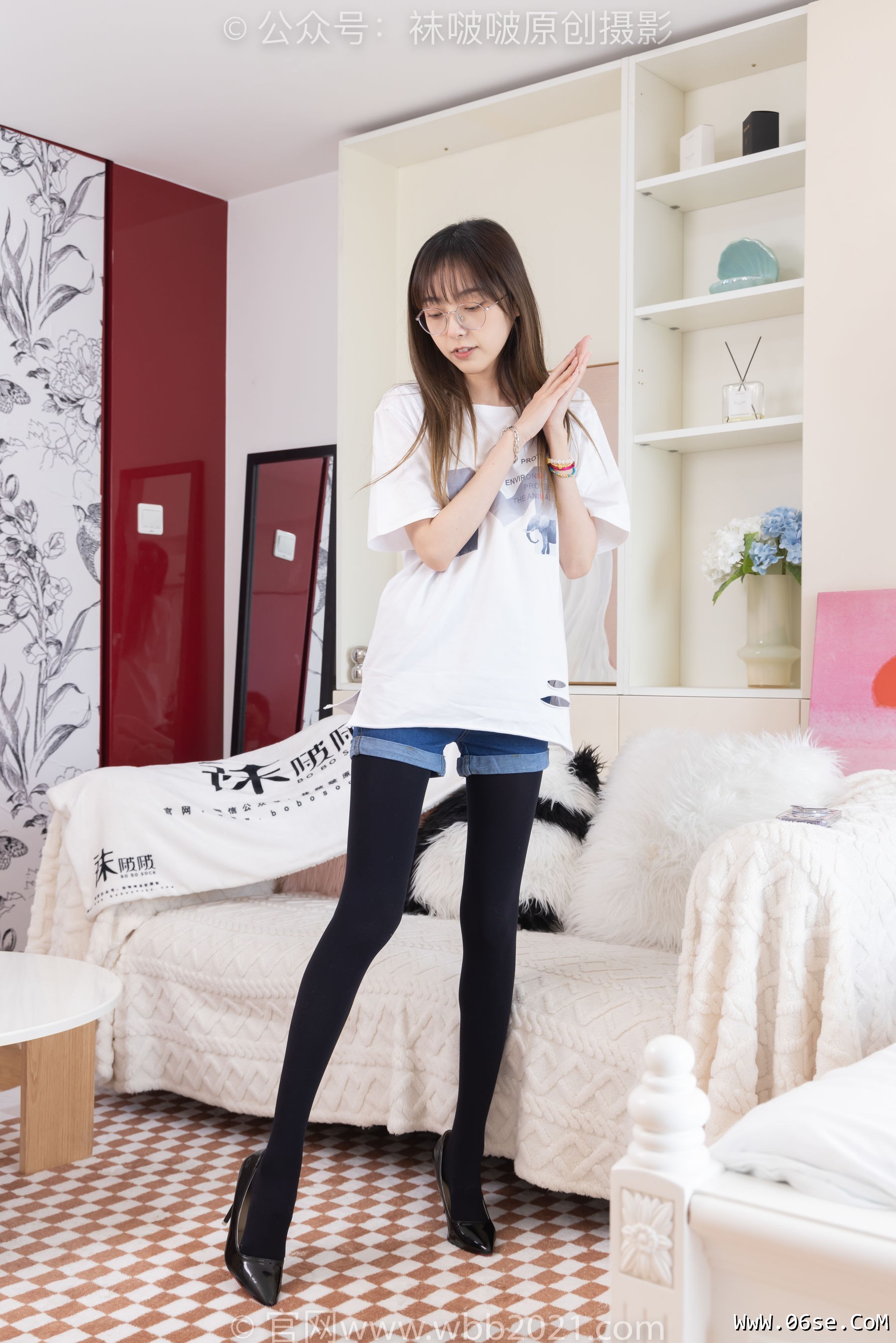 图片[63]-BoBoSocks袜啵啵 No.330 稚予 -高跟鞋、厚黑丝[150P]-六色网