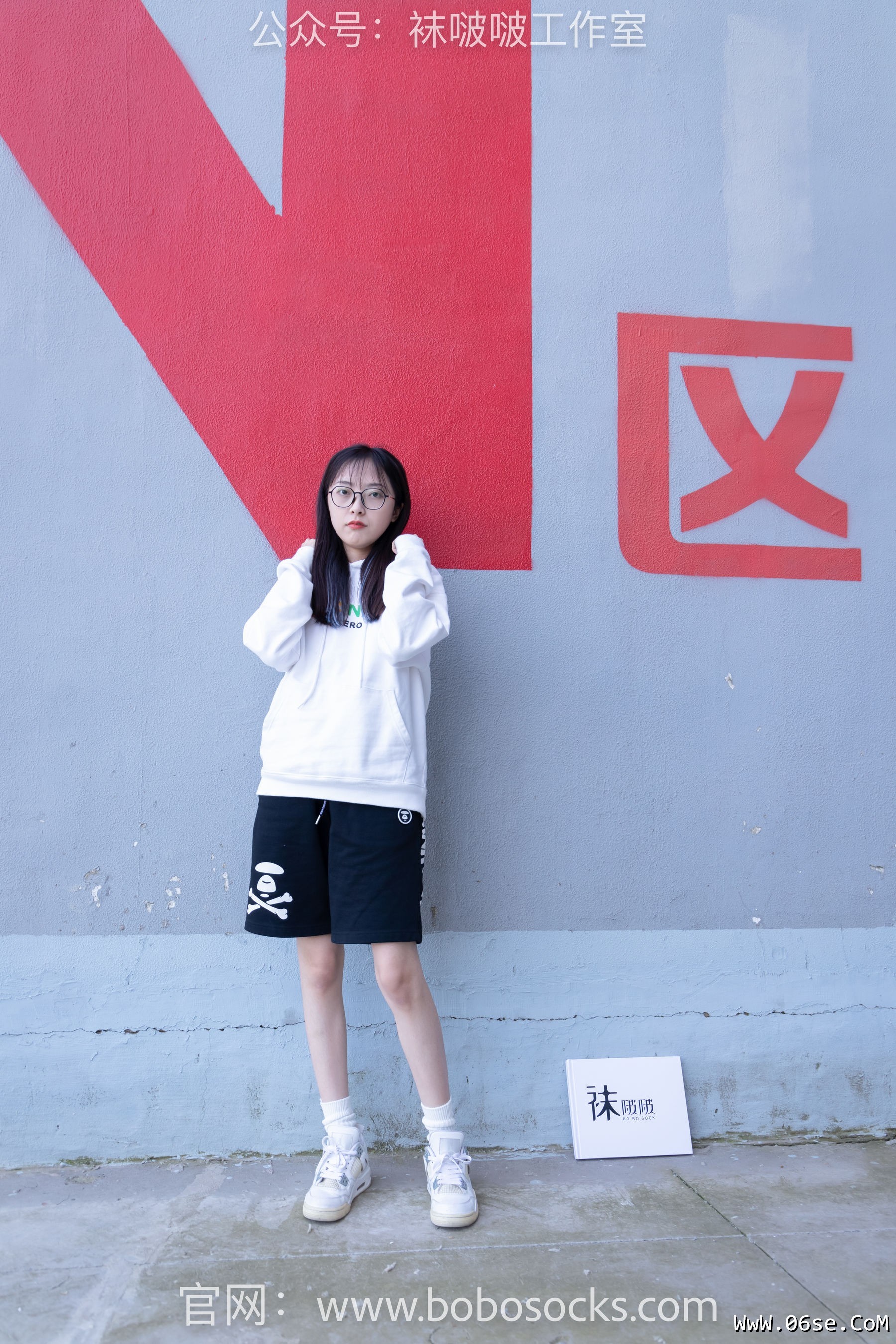 BoBoSocks袜啵啵 No.103 稚予-AJ篮球鞋、白棉袜、裸足[134P]-六色网