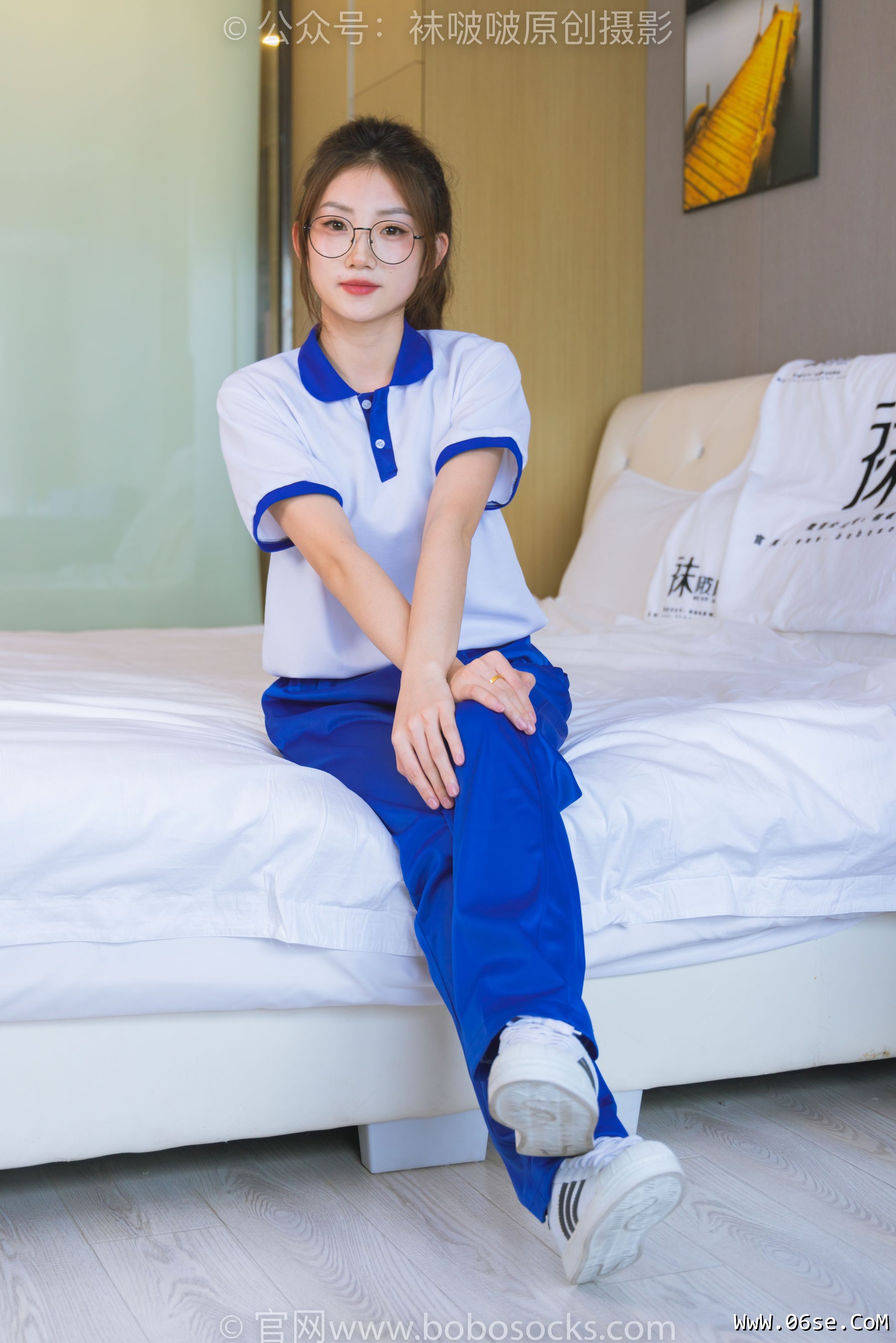 图片[54]-BoBoSocks袜啵啵 No.193 小沫-贝壳头板鞋、白棉袜、肉丝、校服裤里丝[140P]-六色网