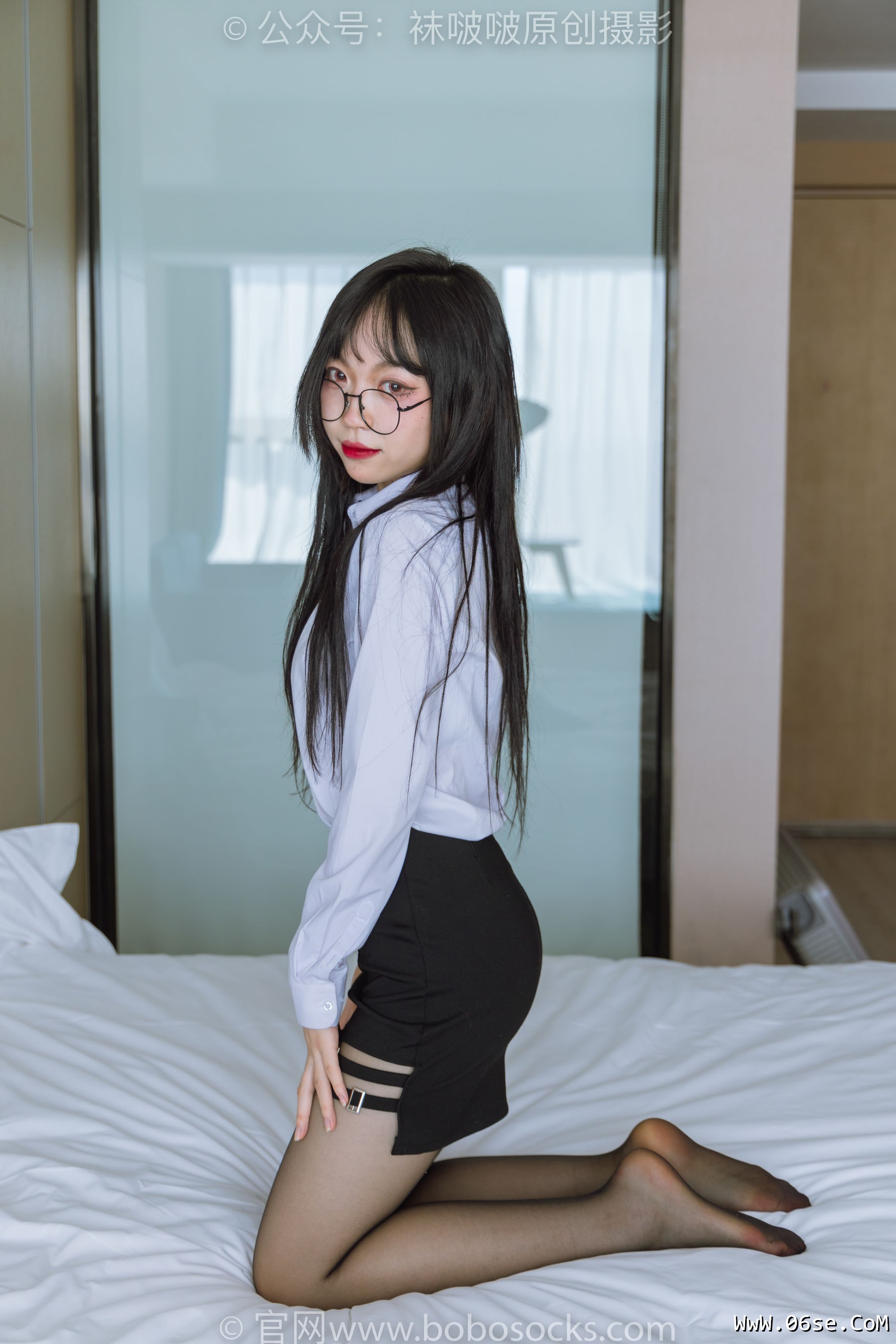 图片[101]-BoBoSocks袜啵啵 No.185 周周-ol制服、高跟鞋、黑丝[140P]-六色网