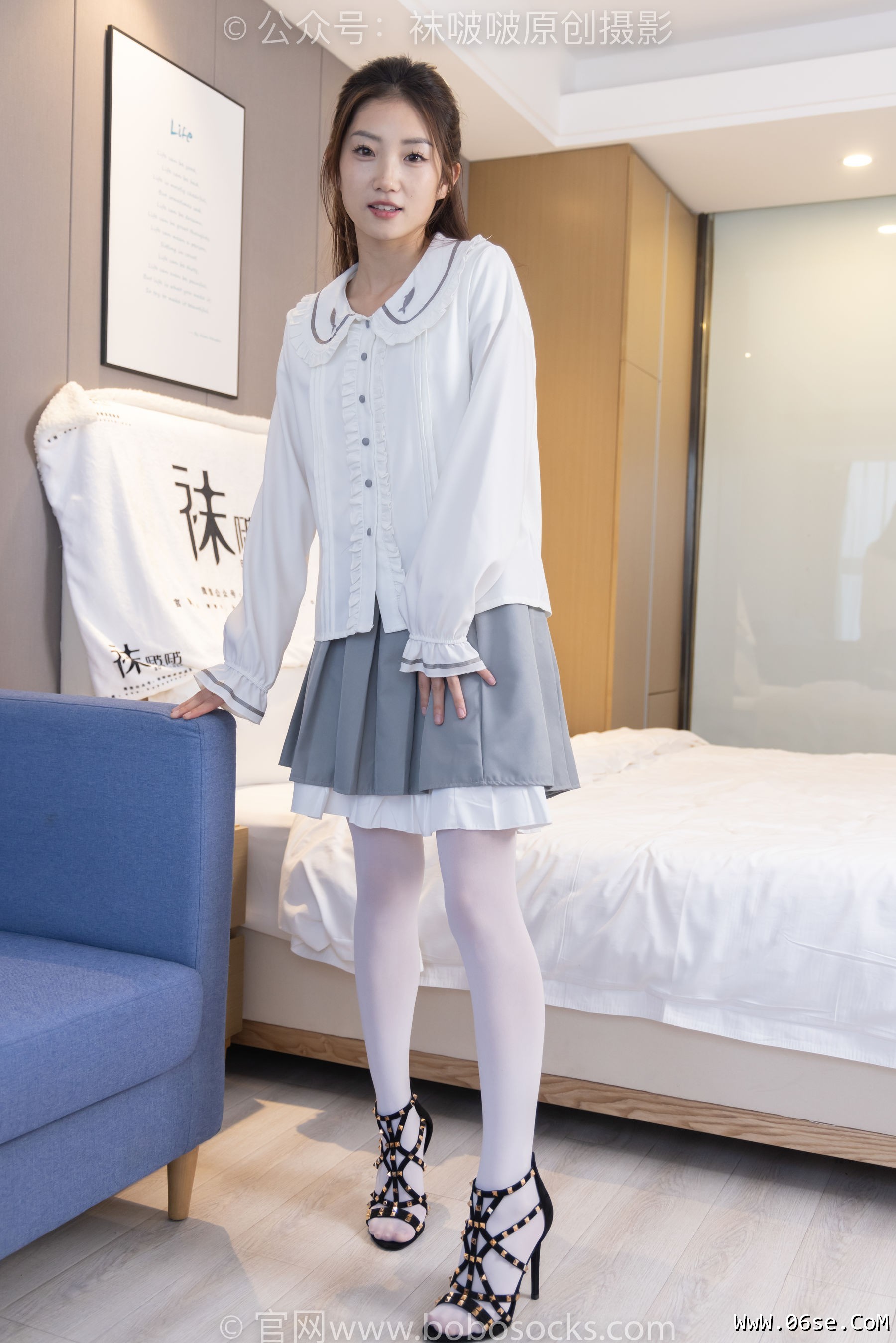 图片[110]-BoBoSocks袜啵啵 No.211 小沫 -高跟鞋、厚白丝[142P]-六色网