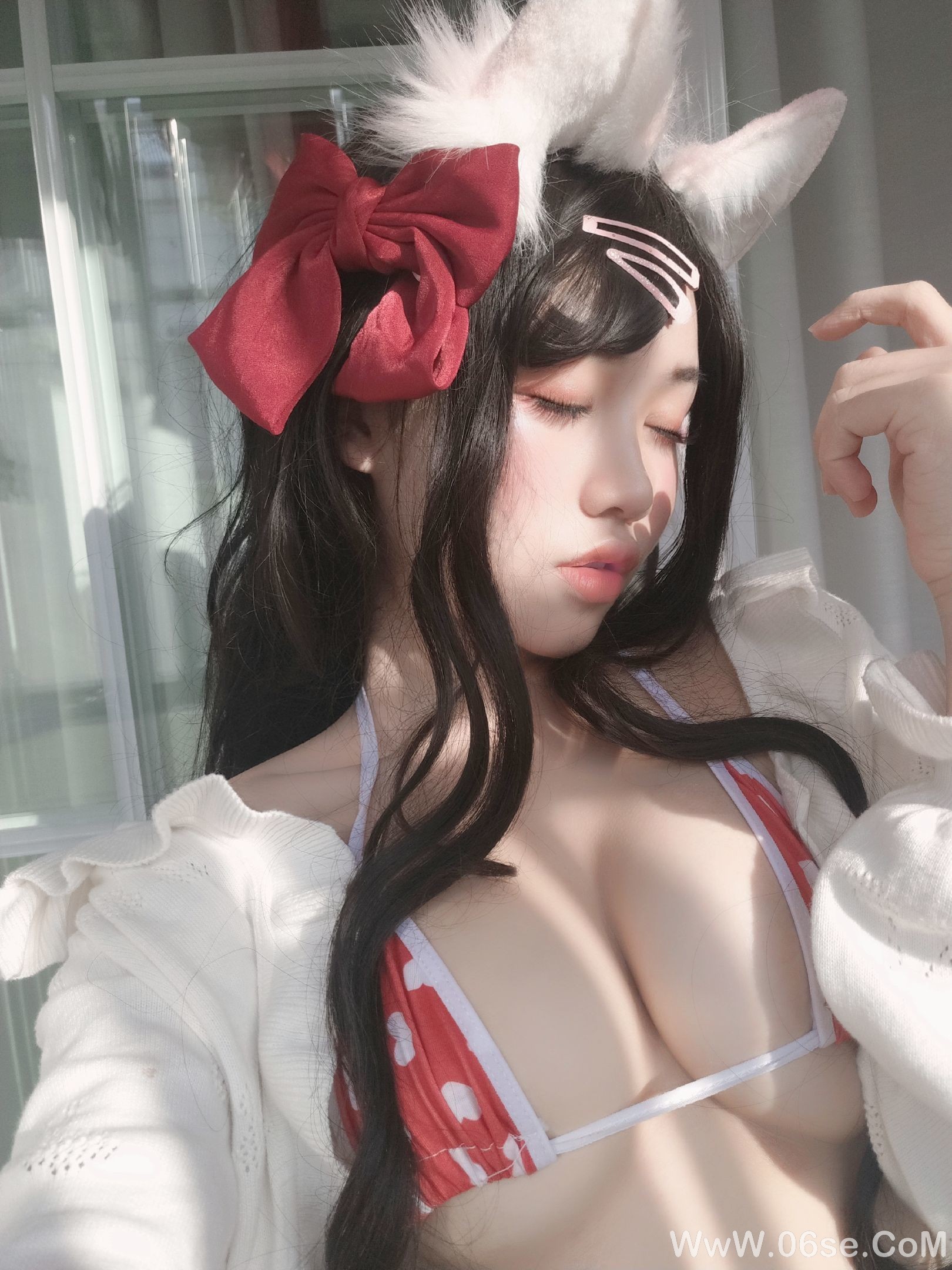 图片[17]-一笑芳香沁写真 窗与宠物猫[25P]-六色网