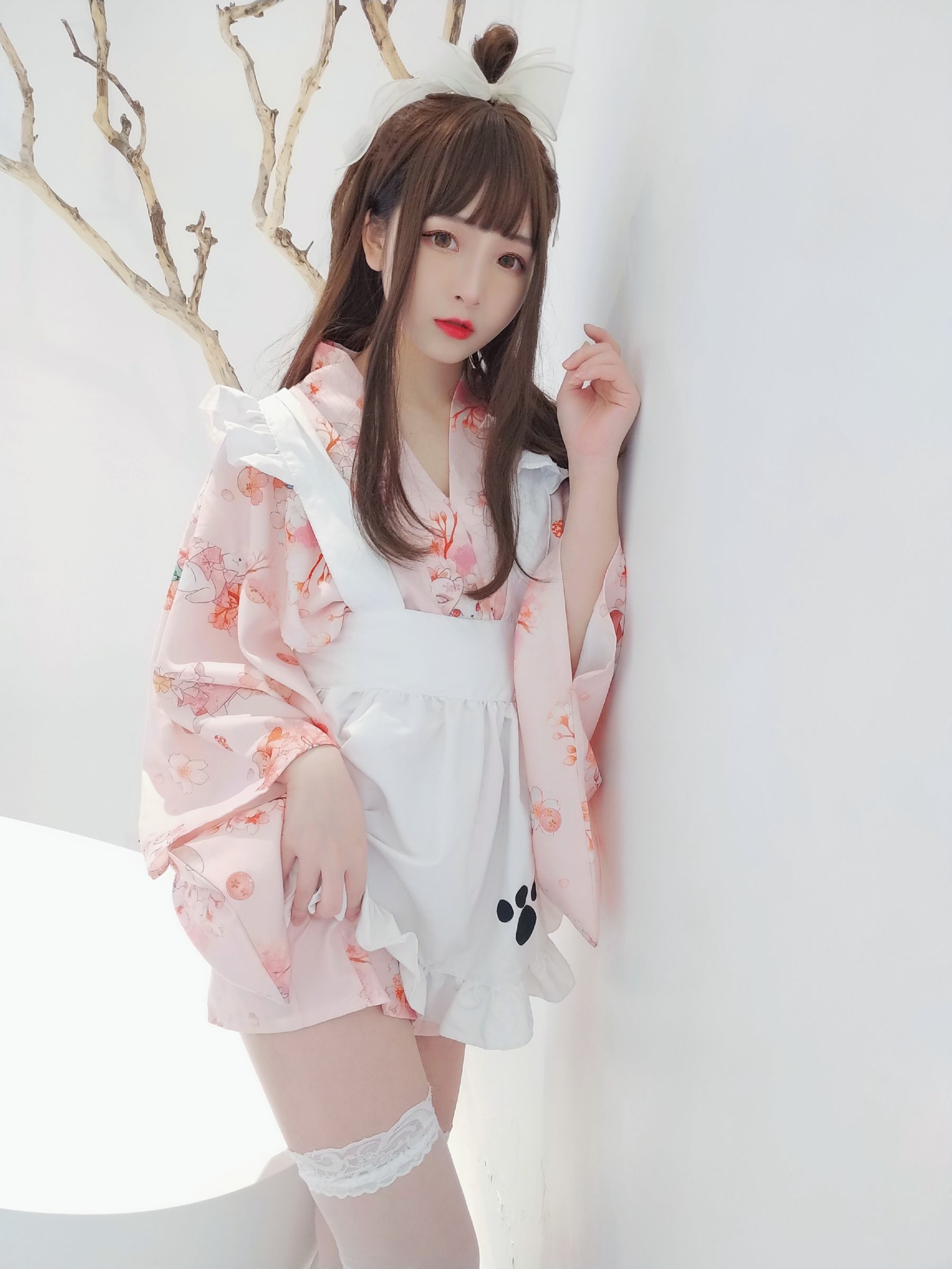 图片[2]-二次元美女古川kagura 浴衣女仆[13P]-六色网