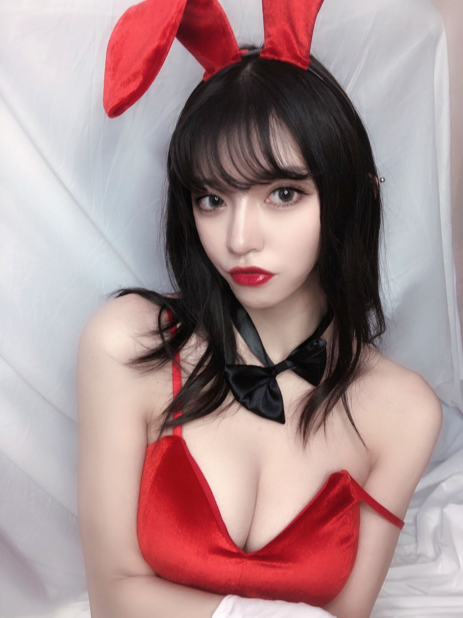 图片[58]-銘銘Kizami 红丝绒兔女郎[64P]-六色网