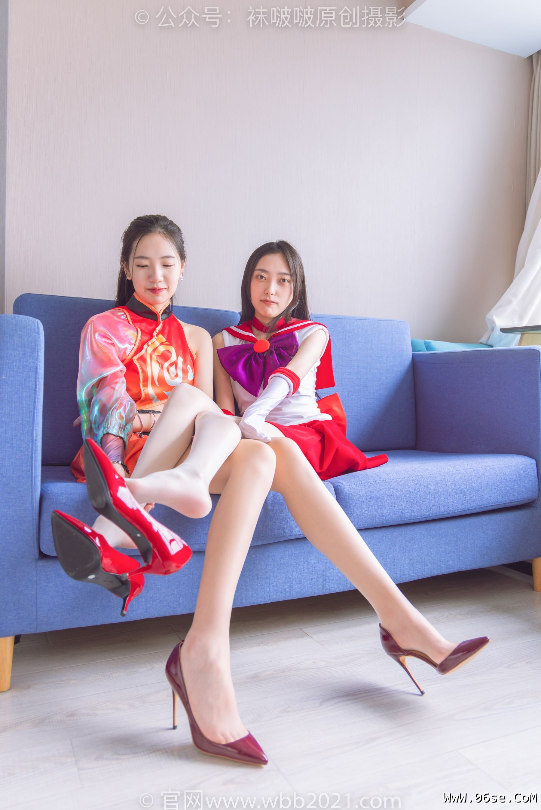 图片[69]-BoBoSocks袜啵啵 No.263 小甜豆稚予 -两双高跟鞋、油亮肉丝、油亮白丝[139P]-六色网