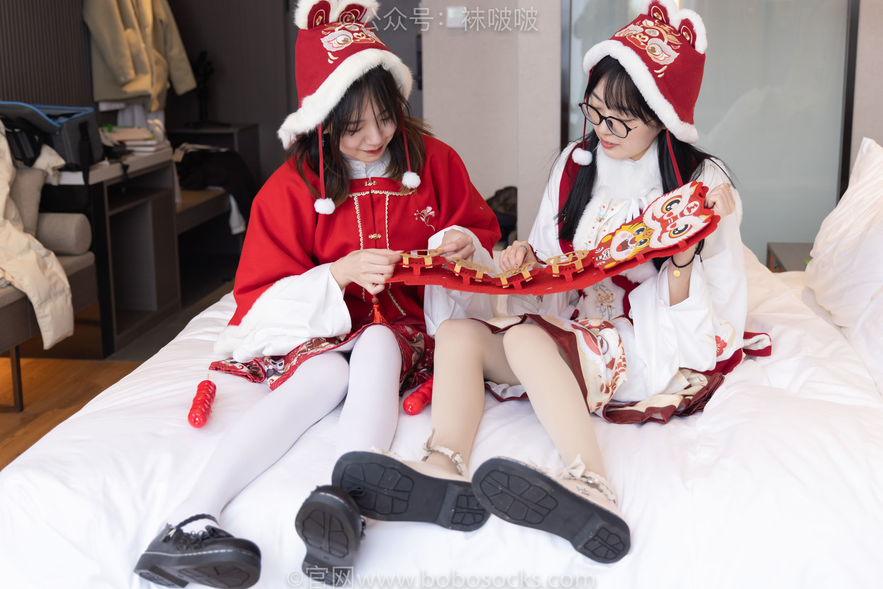 图片[22]-BoBoSocks袜啵啵 No.054 小甜豆与稚予-给大家拜年啦[139P]-六色网