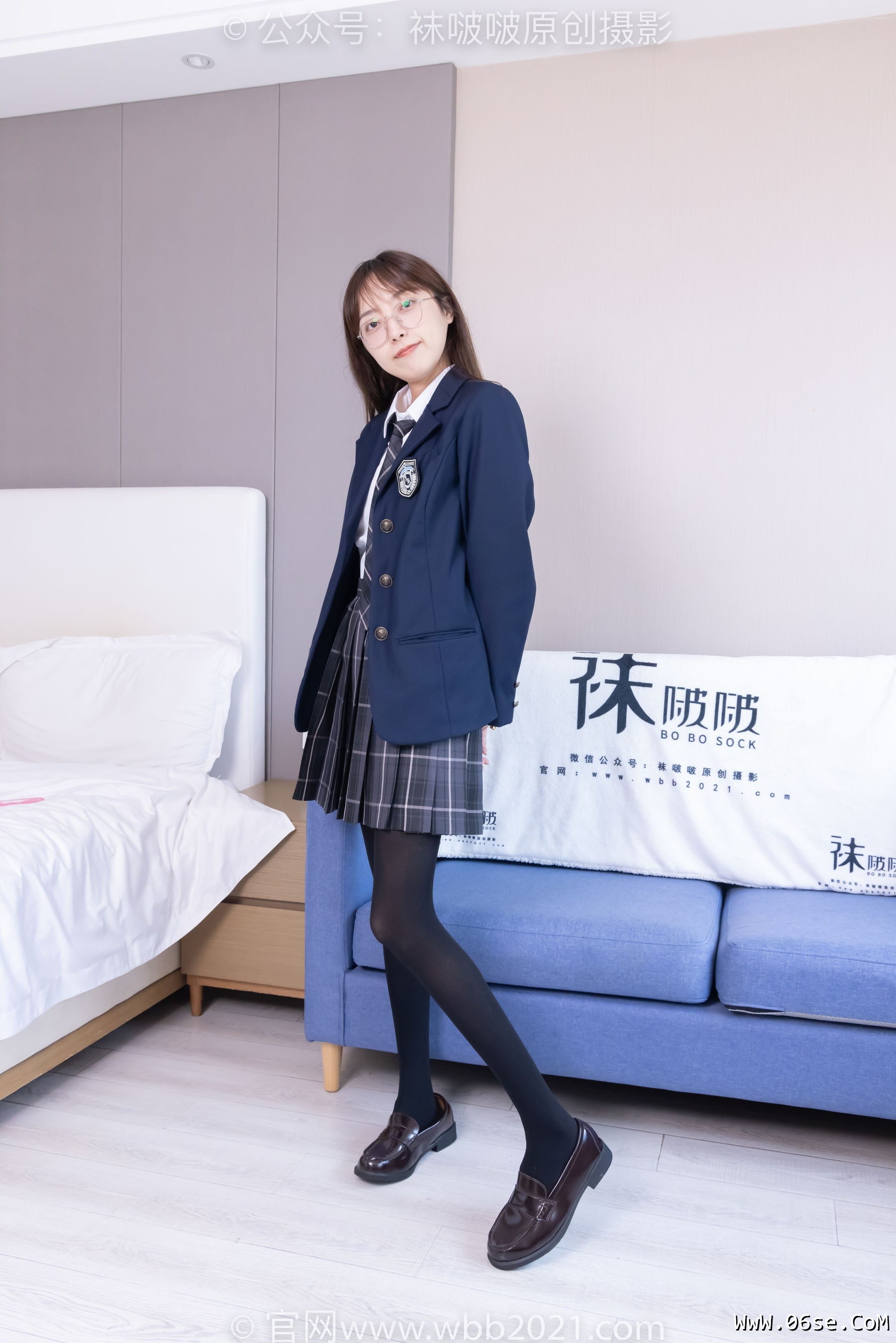 图片[79]-BoBoSocks袜啵啵 No.432 稚予 -皮鞋、厚黑丝、jk制服[184P]-六色网