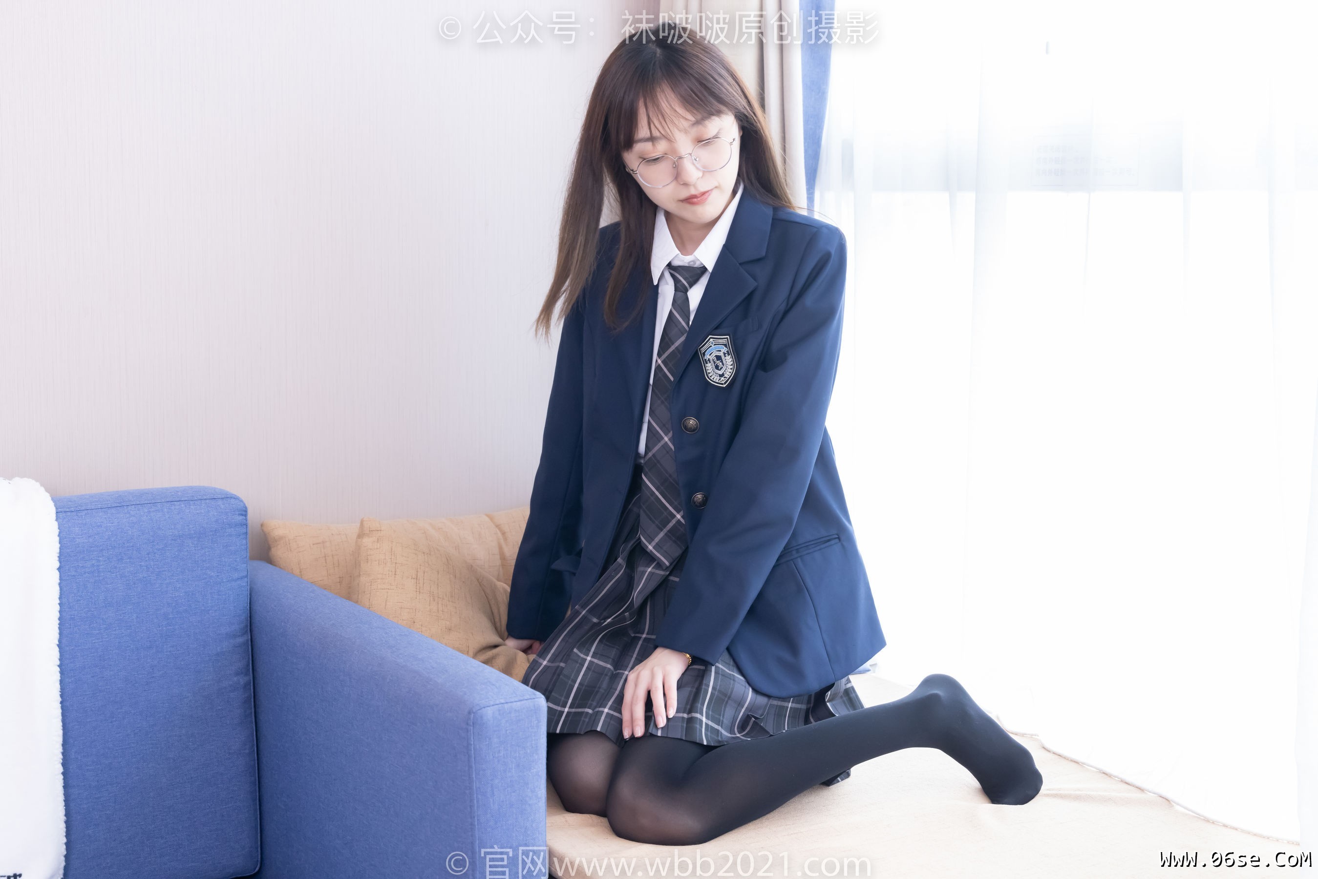 图片[159]-BoBoSocks袜啵啵 No.432 稚予 -皮鞋、厚黑丝、jk制服[184P]-六色网