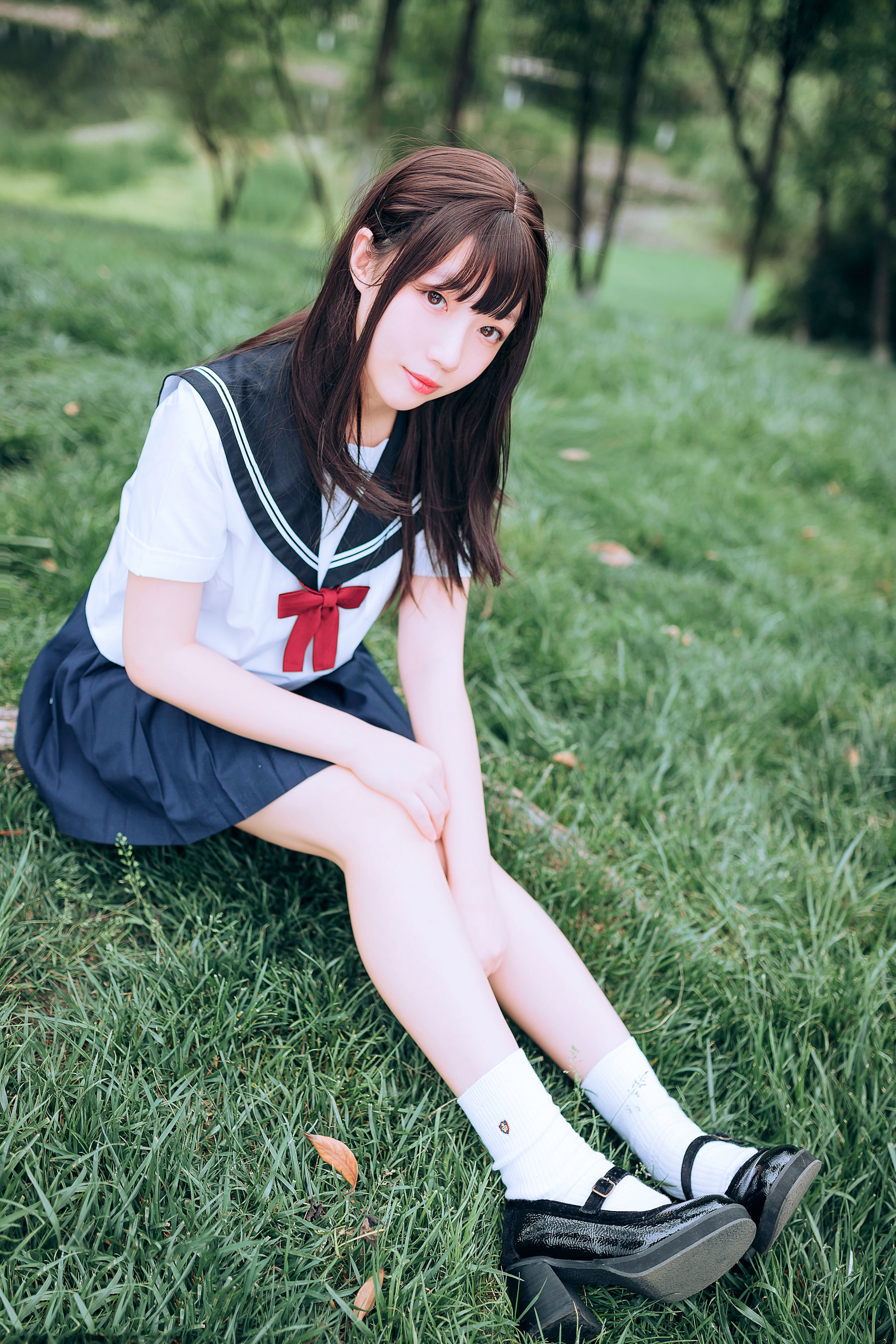 喵糖映画 VOL.446 绿意JK 写真套图 [36P]-六色网
