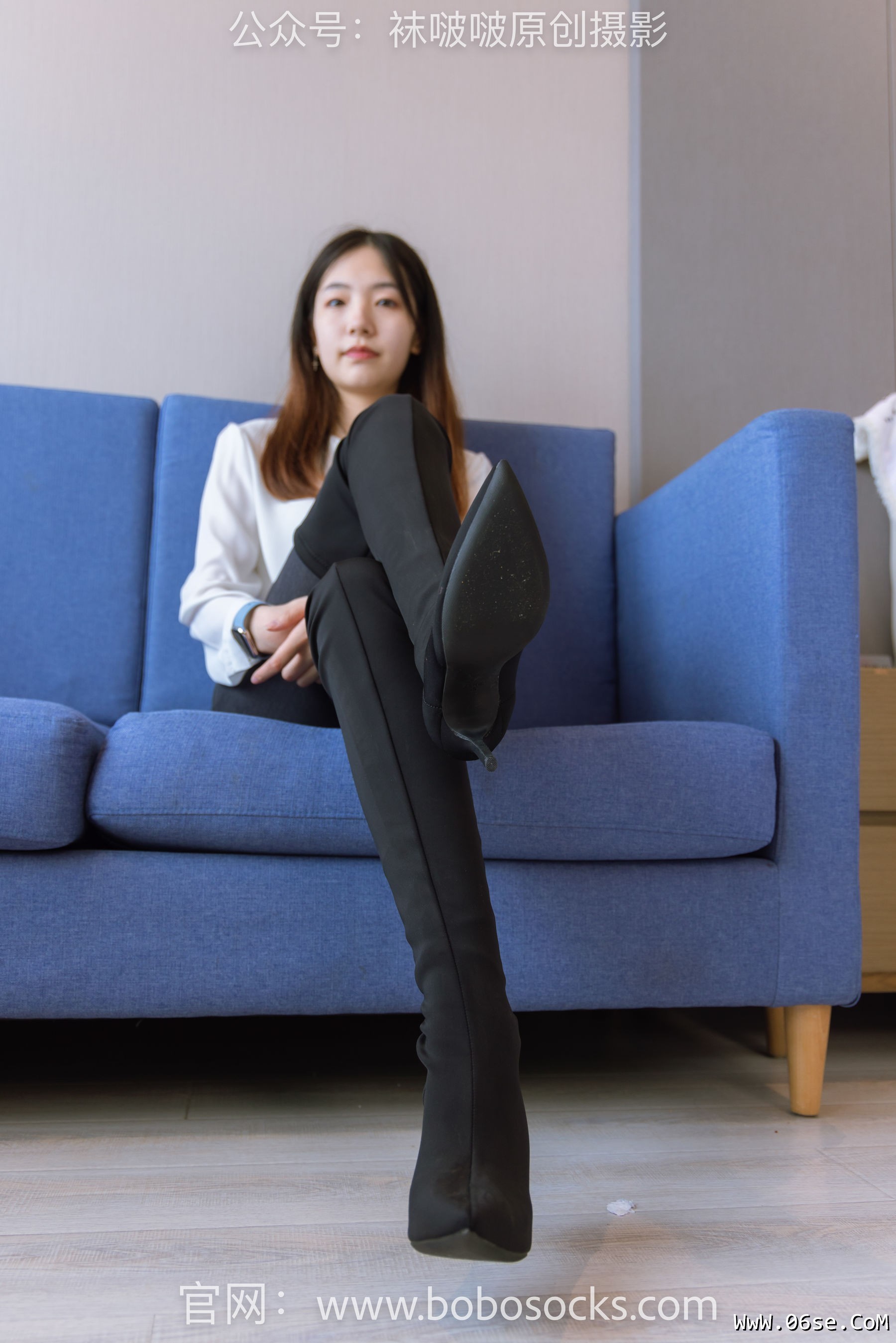 图片[69]-BoBoSocks袜啵啵 No.158 小甜豆-高跟长靴、白棉袜、裸足[136P]-六色网