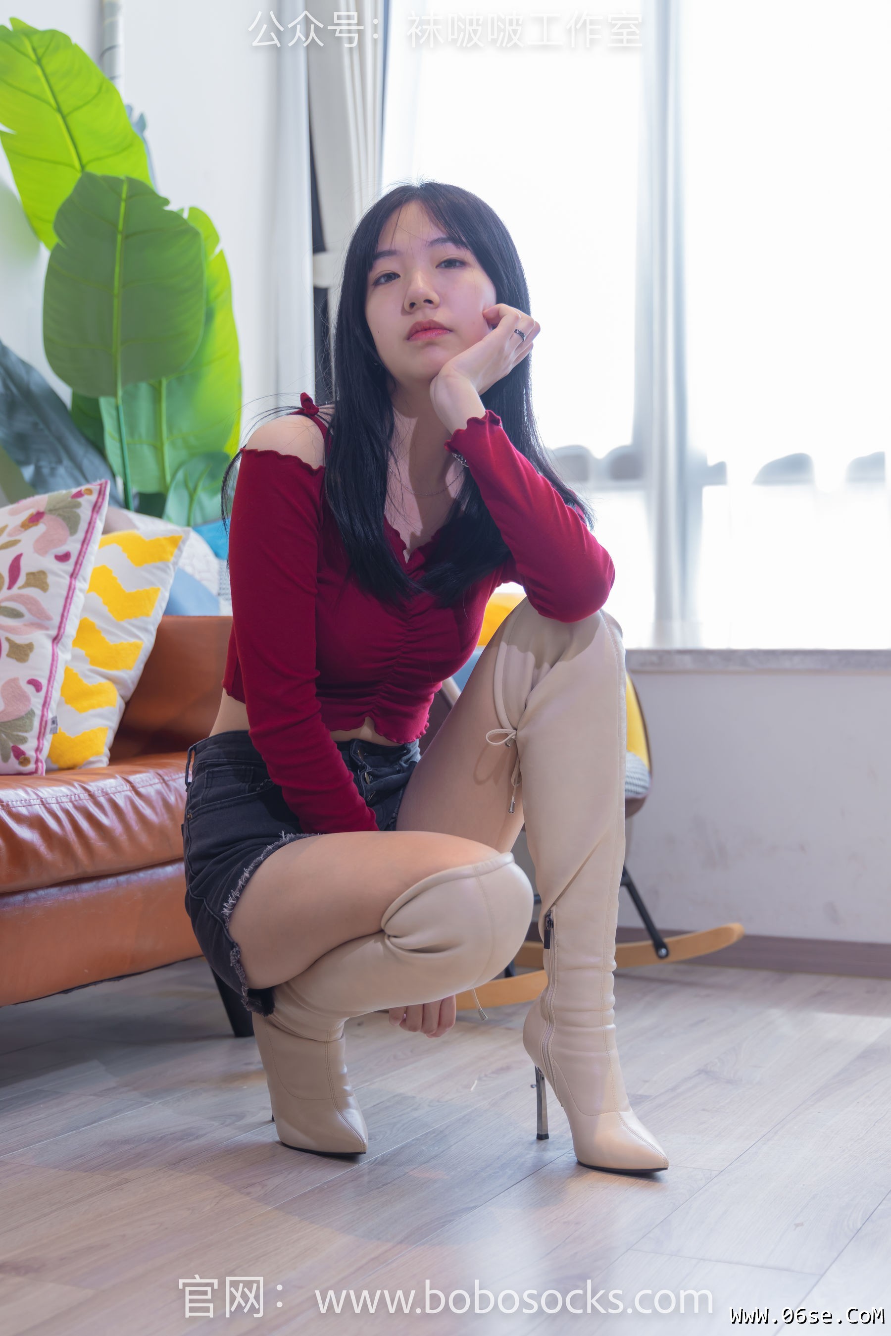 图片[103]-BoBoSocks袜啵啵 No.120 小甜豆-高跟长靴、白棉袜、裸足[170P]-六色网