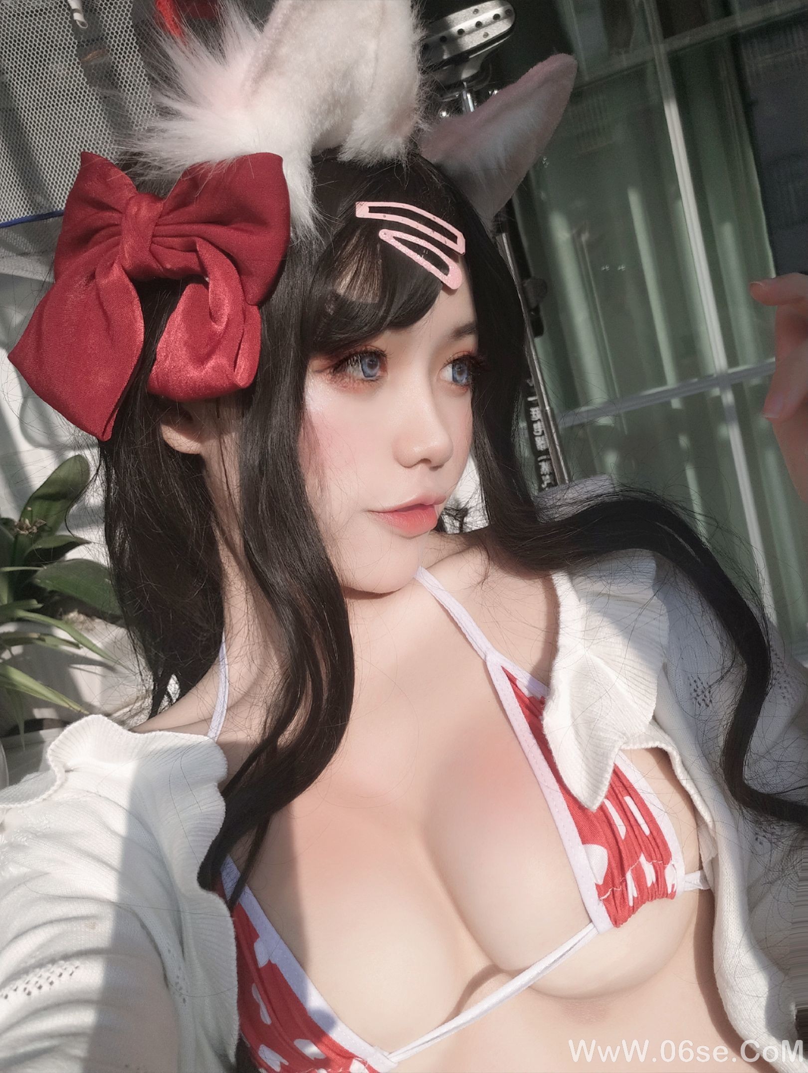 图片[18]-一笑芳香沁写真 窗与宠物猫[25P]-六色网