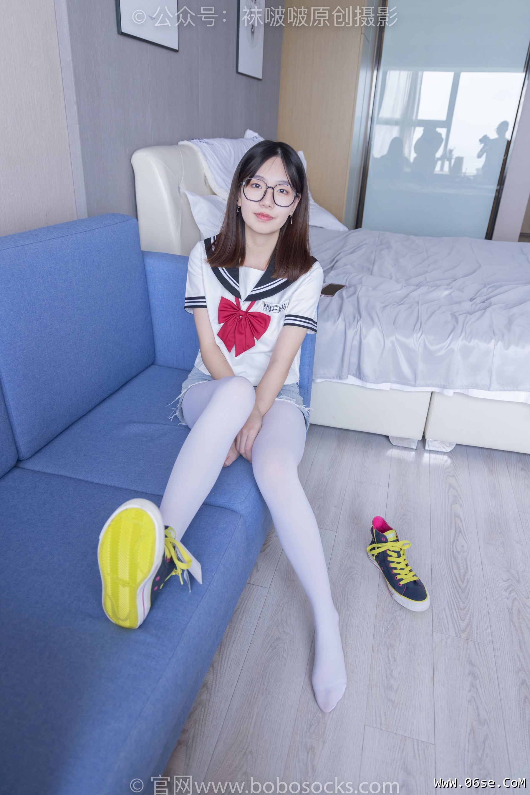图片[81]-BoBoSocks袜啵啵 No.215 小甜豆-三双帆布鞋板鞋、厚白丝、黑丝[144P]-六色网