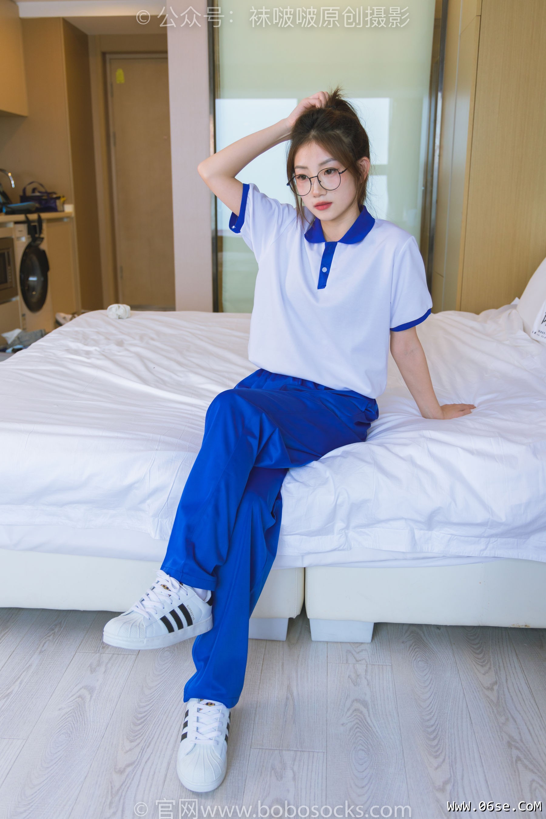 图片[59]-BoBoSocks袜啵啵 No.193 小沫-贝壳头板鞋、白棉袜、肉丝、校服裤里丝[140P]-六色网