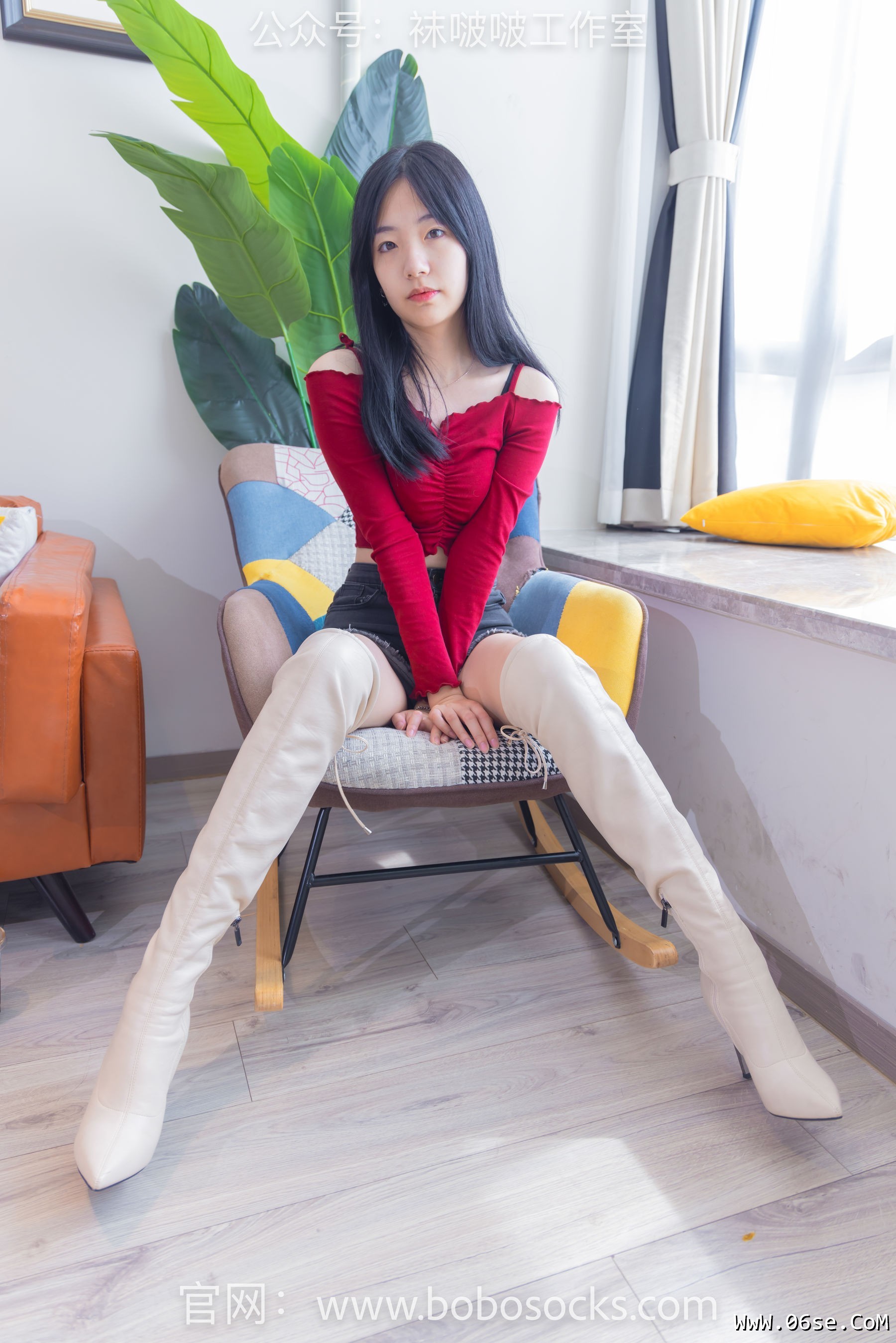 图片[131]-BoBoSocks袜啵啵 No.120 小甜豆-高跟长靴、白棉袜、裸足[170P]-六色网