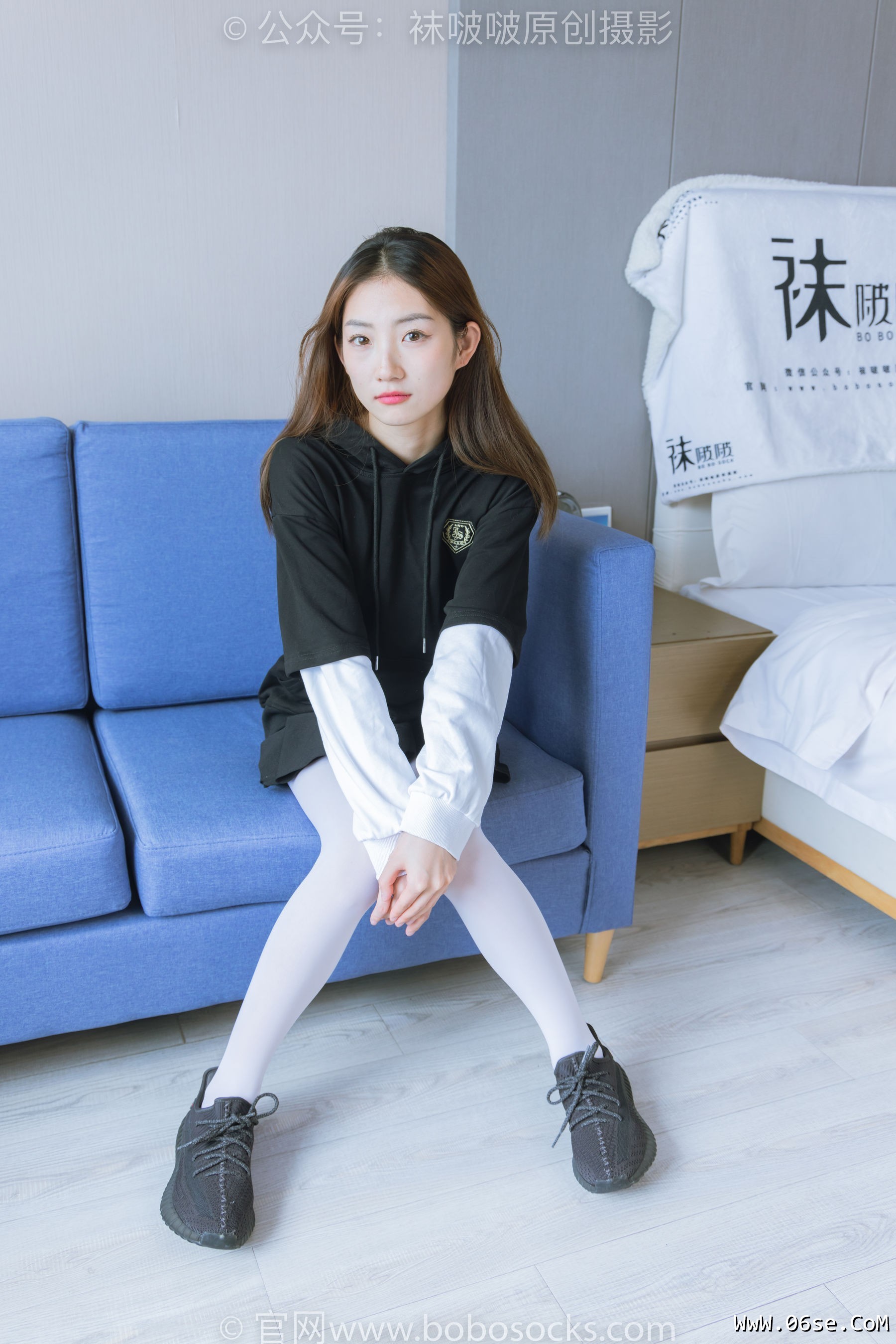 图片[57]-BoBoSocks袜啵啵 No.214 小沫 -黑色运动鞋、厚白丝[142P]-六色网