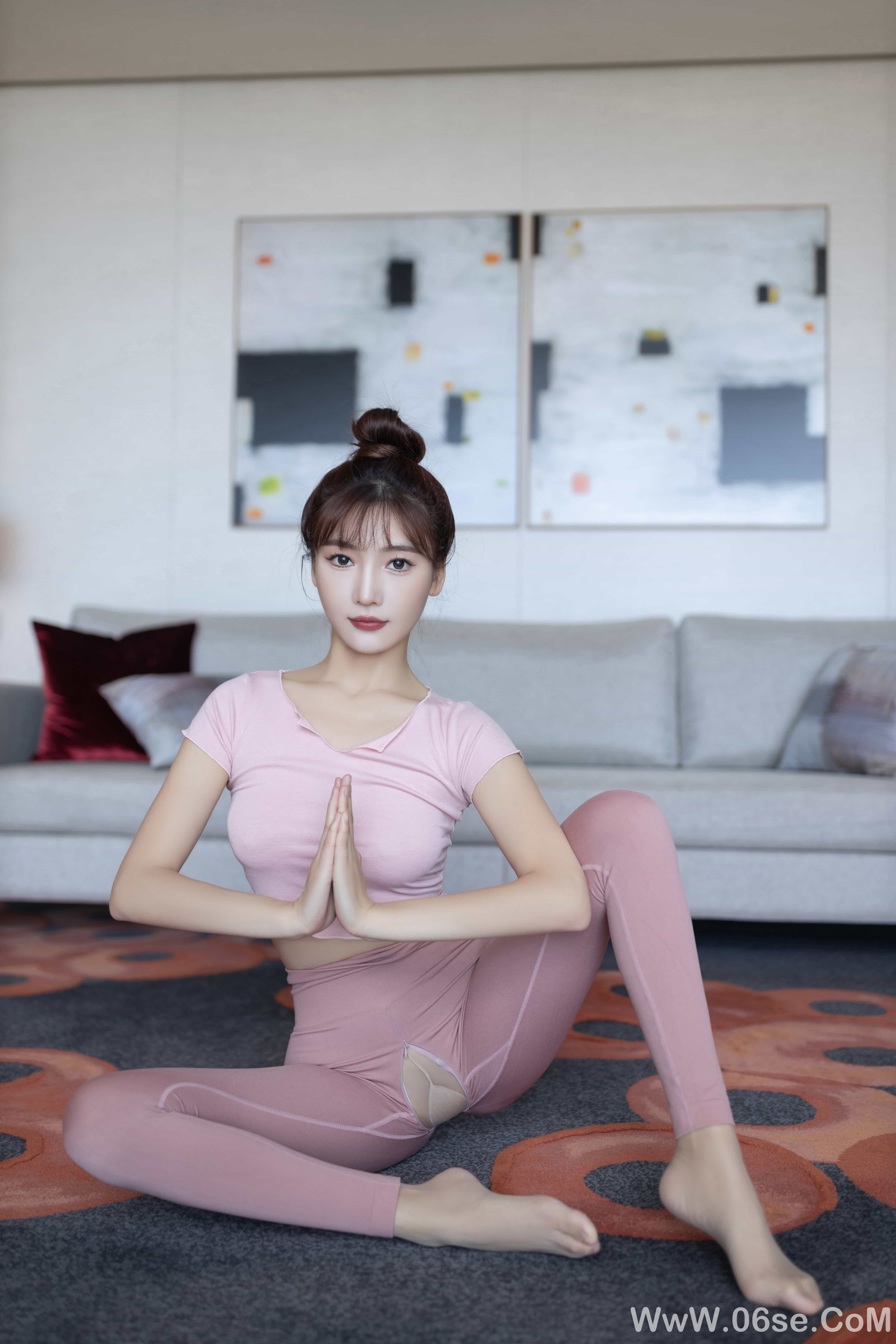 图片[6]-陆萱萱 – 开档瑜伽裤[90P]-六色网