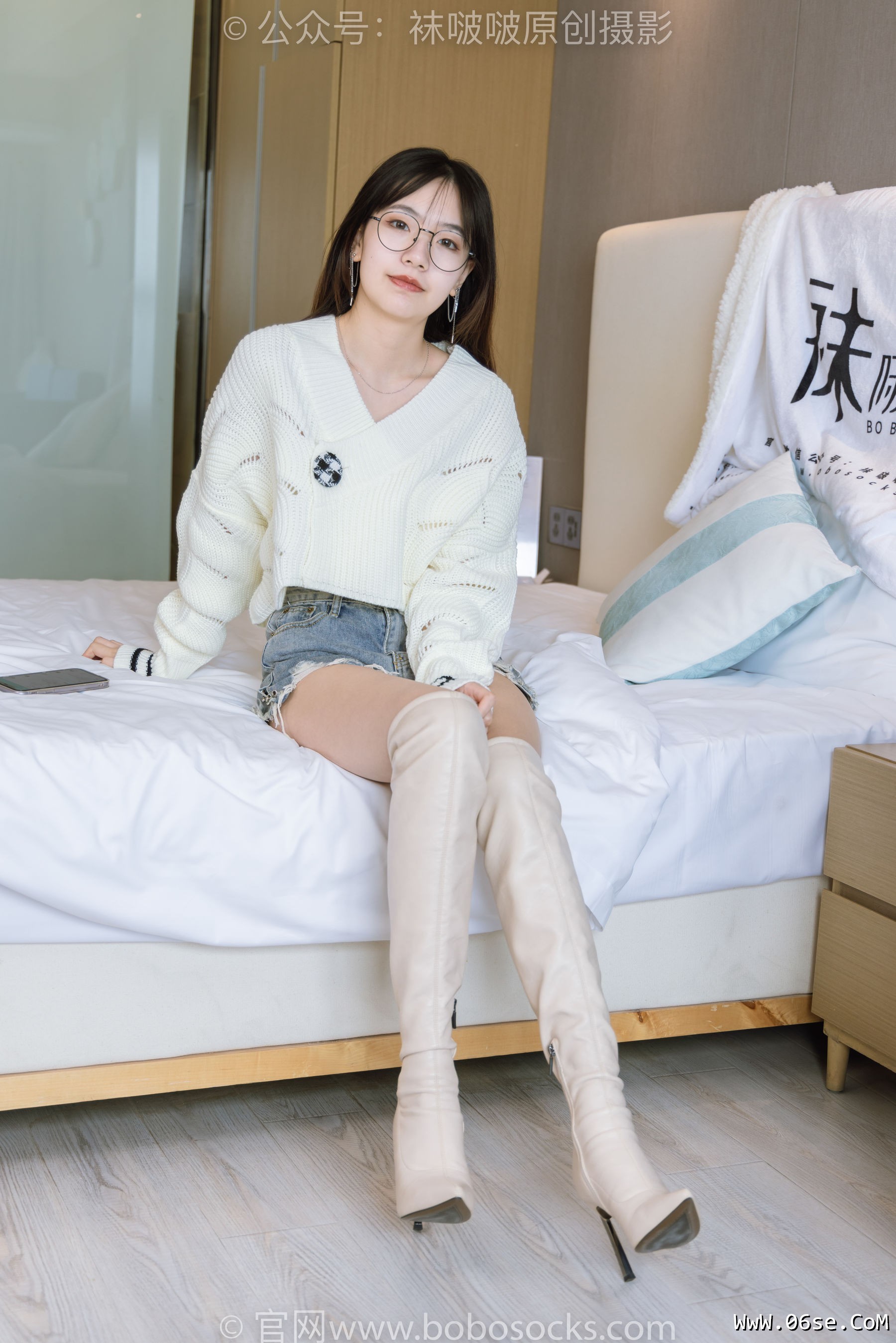 BoBoSocks袜啵啵 No.222 小甜豆-长靴、白棉袜、裸足[180P]-六色网