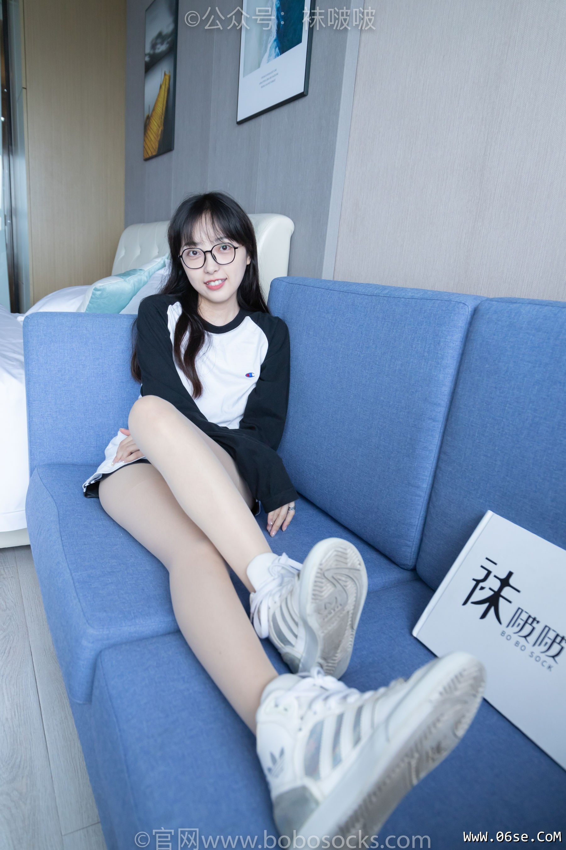 图片[10]-BoBoSocks袜啵啵 No.015 稚予-阿迪板鞋、白色短棉袜、肉丝[148P]-六色网