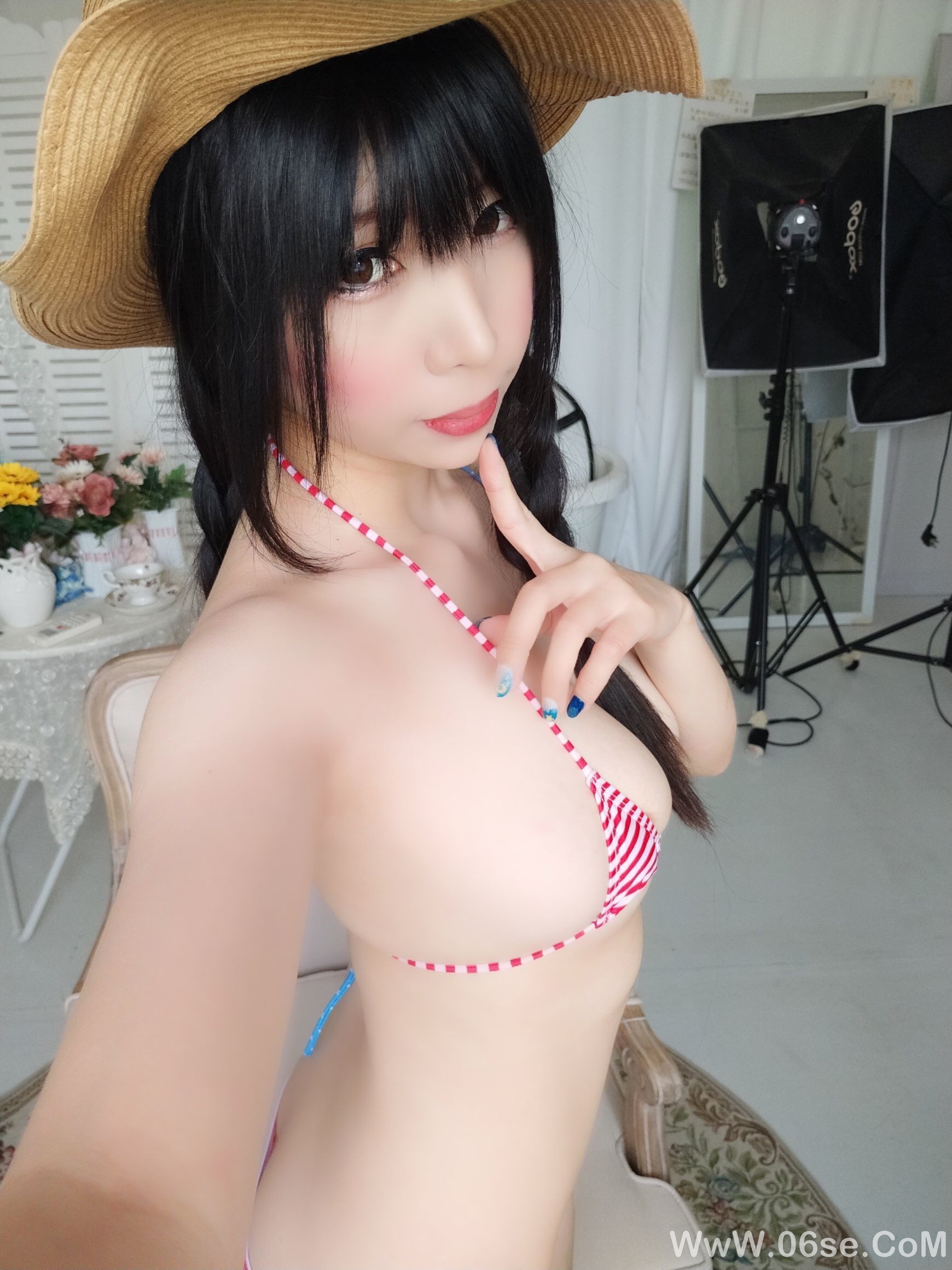 图片[42]-二次元巨乳美女鹿野希 牛仔女郎[84P]-六色网