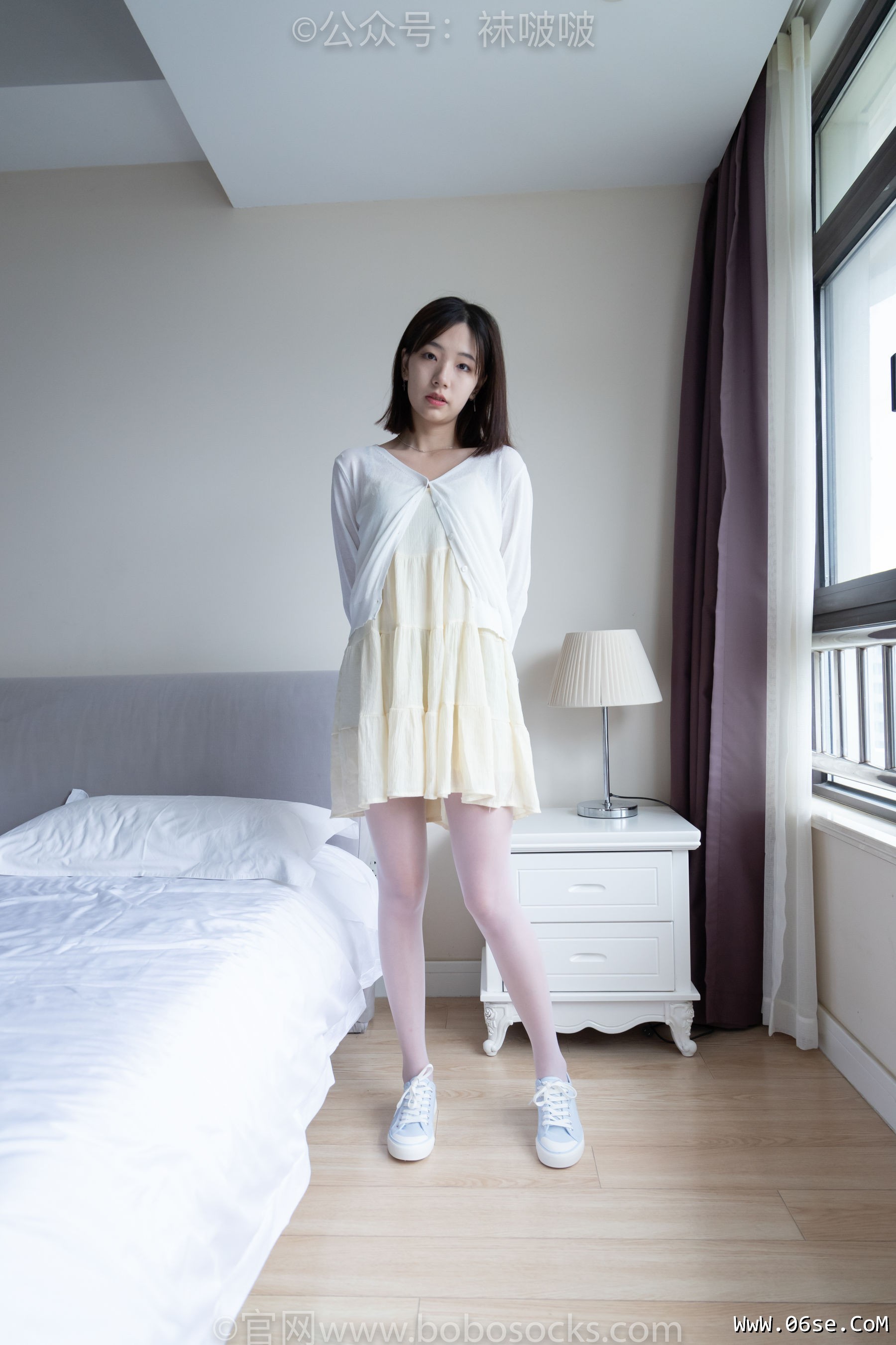图片[2]-BoBoSocks袜啵啵 No.005 小甜豆-帆布鞋、薄白丝[133P]-六色网