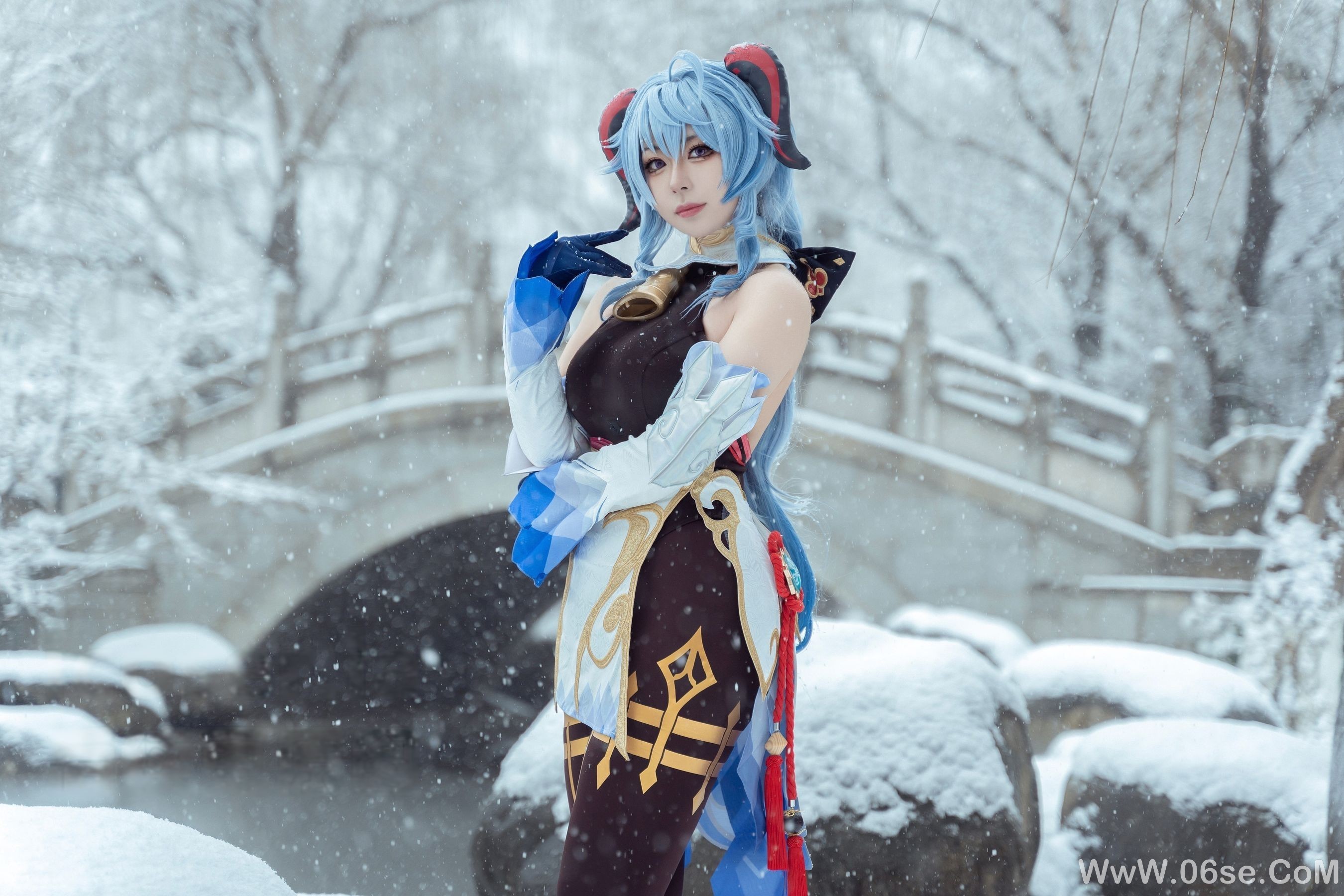 图片[29]-虎森森 – 原神 甘雨 雪景[42P]-六色网