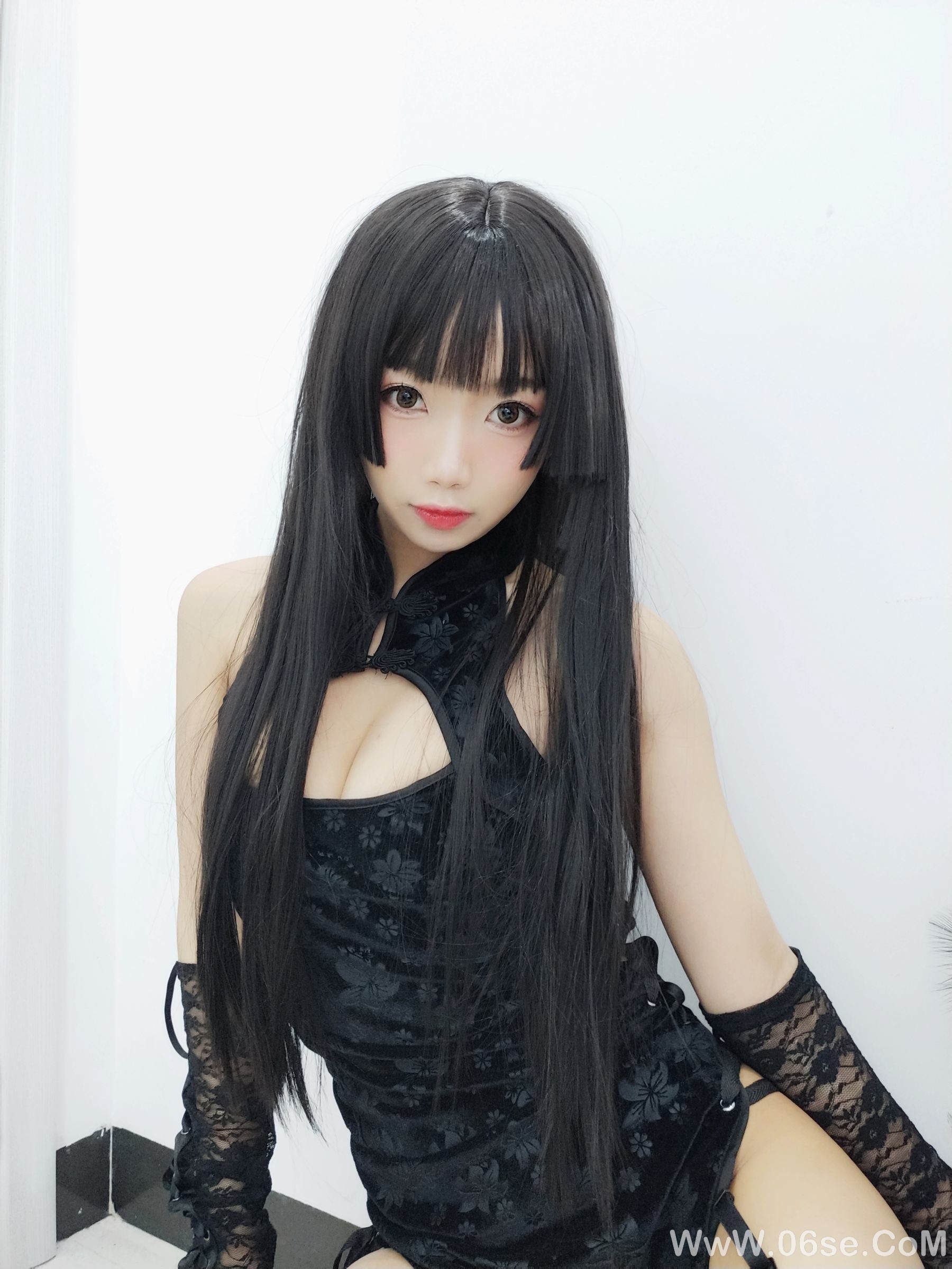 图片[67]-白嫩美少女鬼畜瑶 黑色旗袍[70P]-六色网