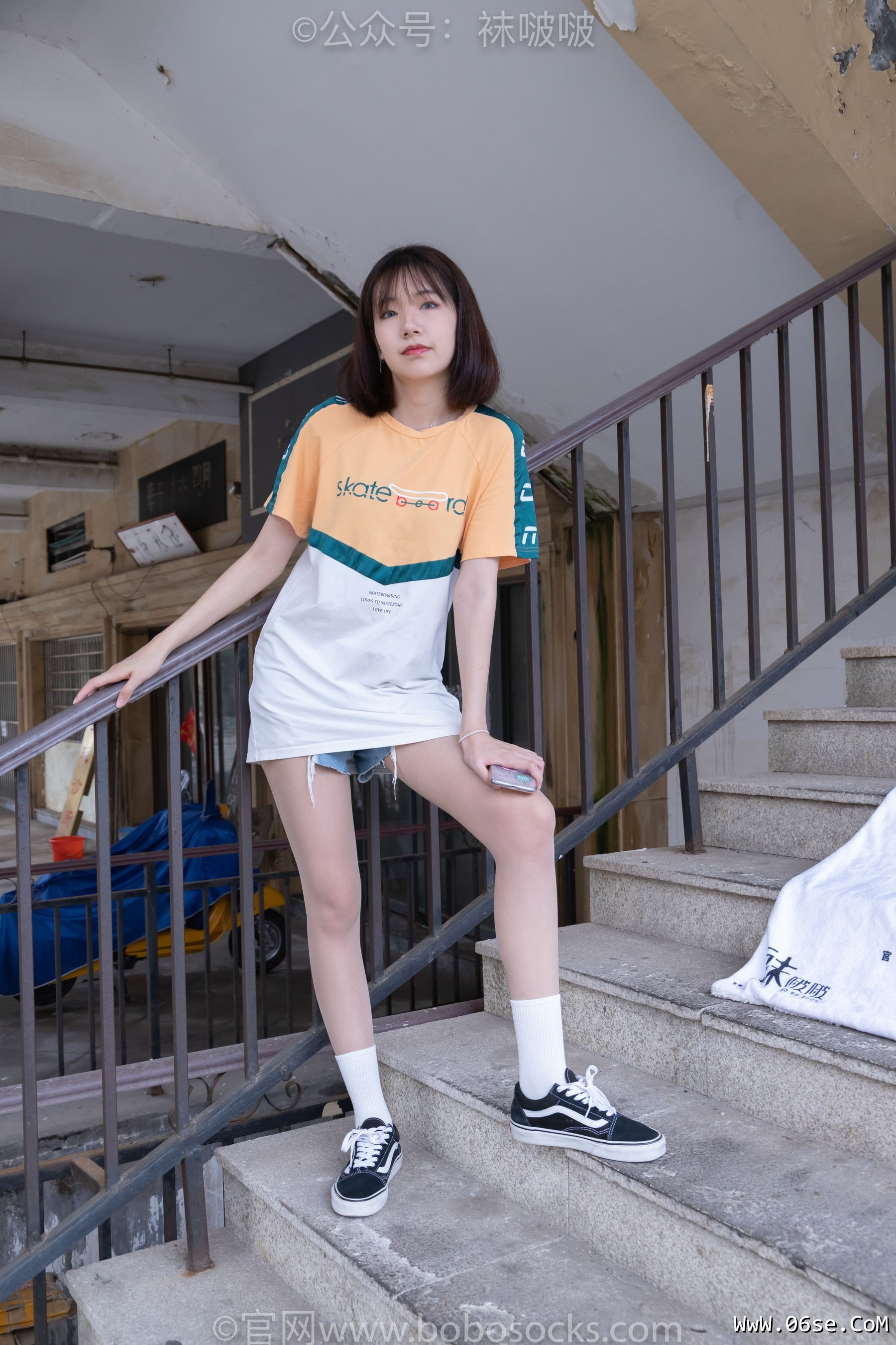 图片[5]-BoBoSocks袜啵啵 No.069 小甜豆-vans板鞋、白棉袜、肉丝[135P]-六色网